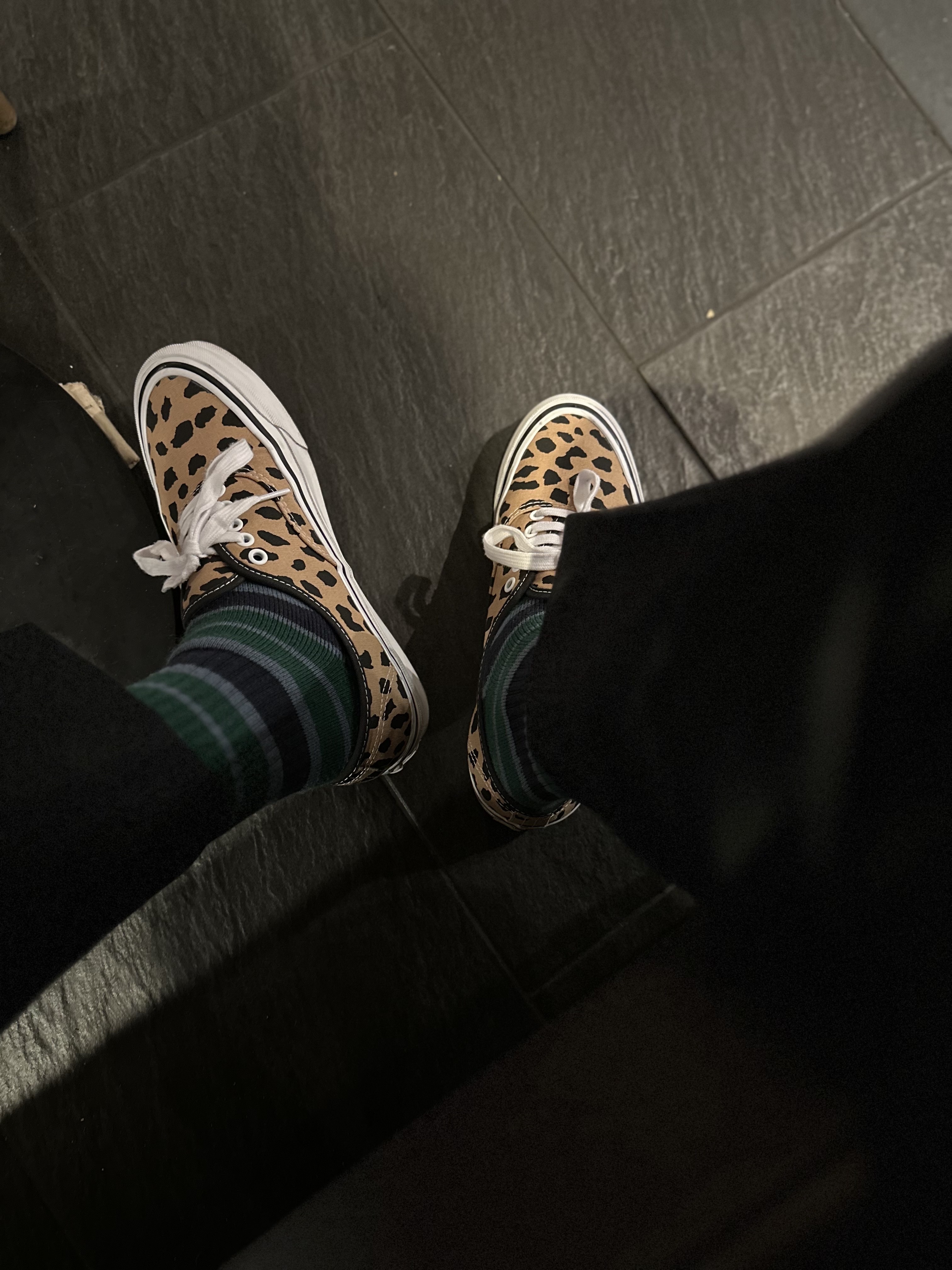 Vans Vault x Wacko Maria OG Authentic LX Leopard Brown 착용 스타일 - 3