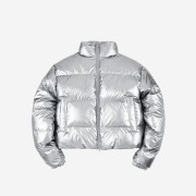 FAD Glossy Reversible Puffer Jacket Silver
