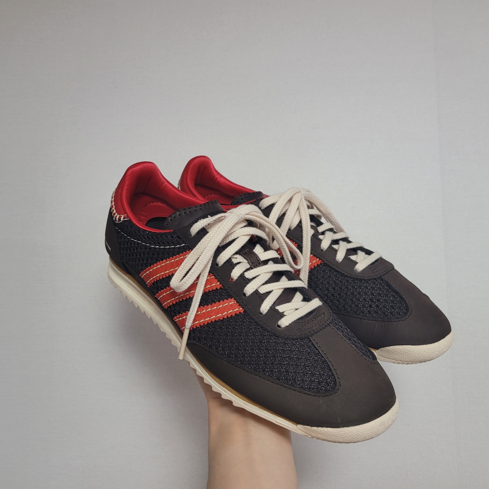 Adidas x Wales Bonner SL 72 Knit Brown 착용 스타일 - 2
