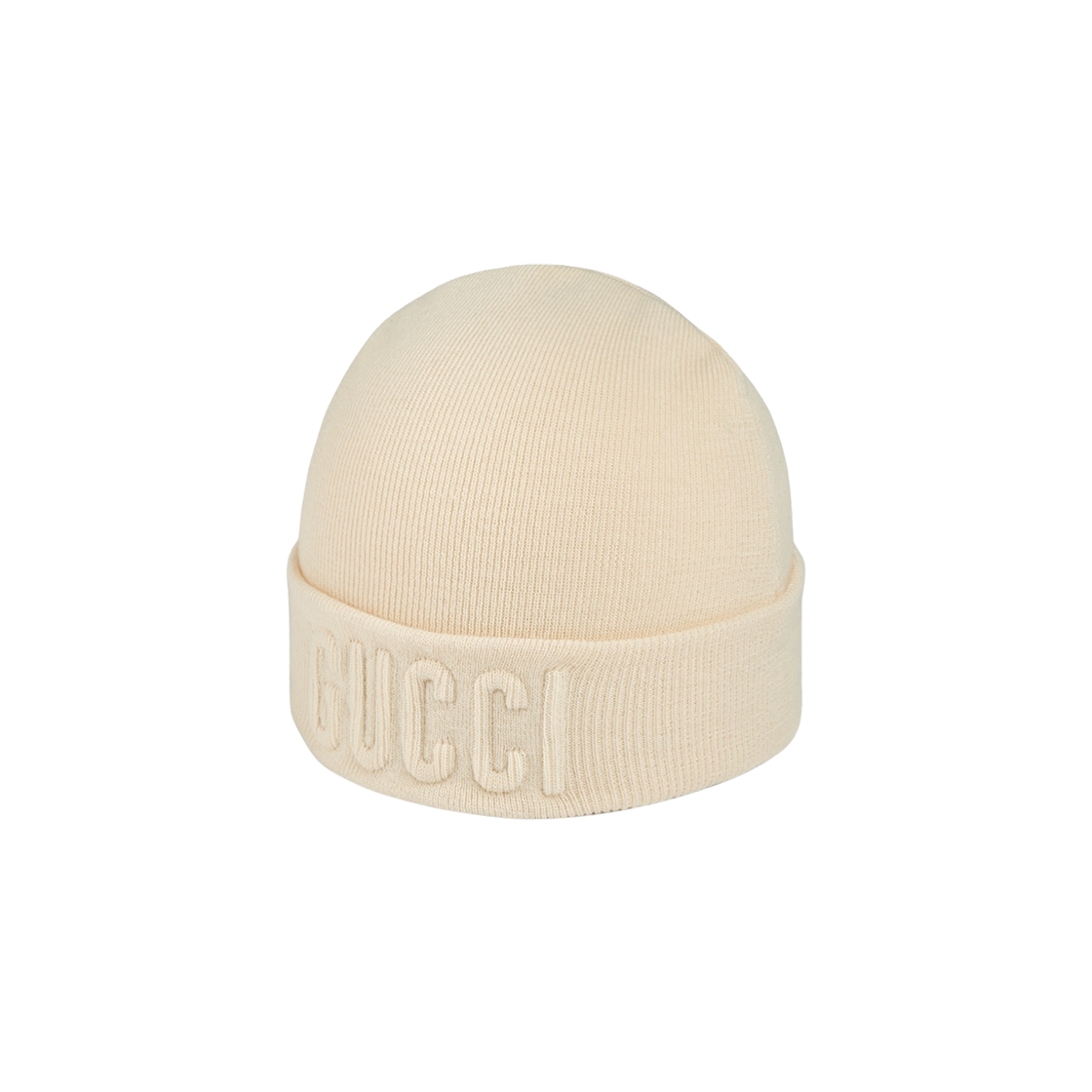 Gucci Wool Hat with Gucci Embroidery White 상세 이미지 1