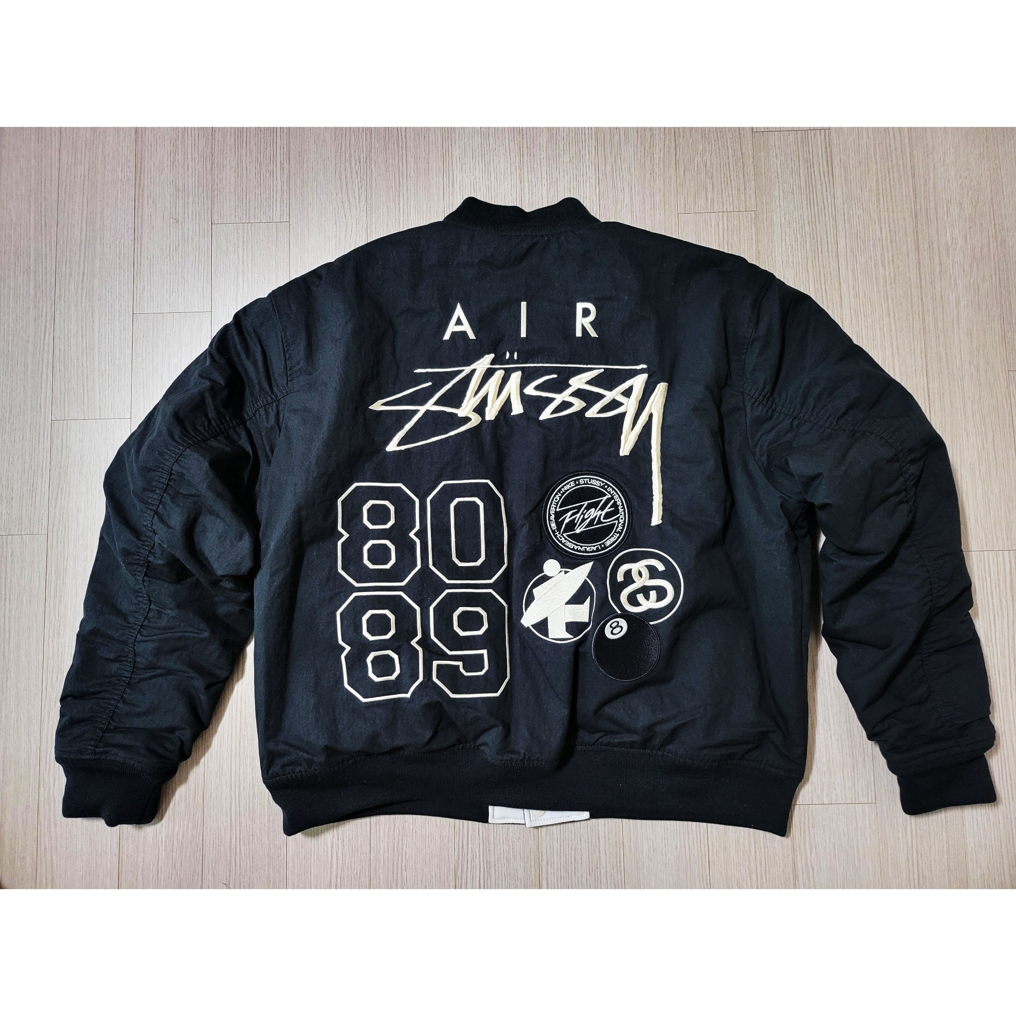 Nike x Stussy Reversible Jacket Black (FJ9153-010) 착용 스타일 - 2