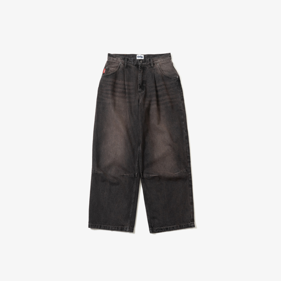 9090 킹 로고 버기 데님 팬츠 다크 브라운(9090 King Logo Buggy Denim Pants Dark Brown)