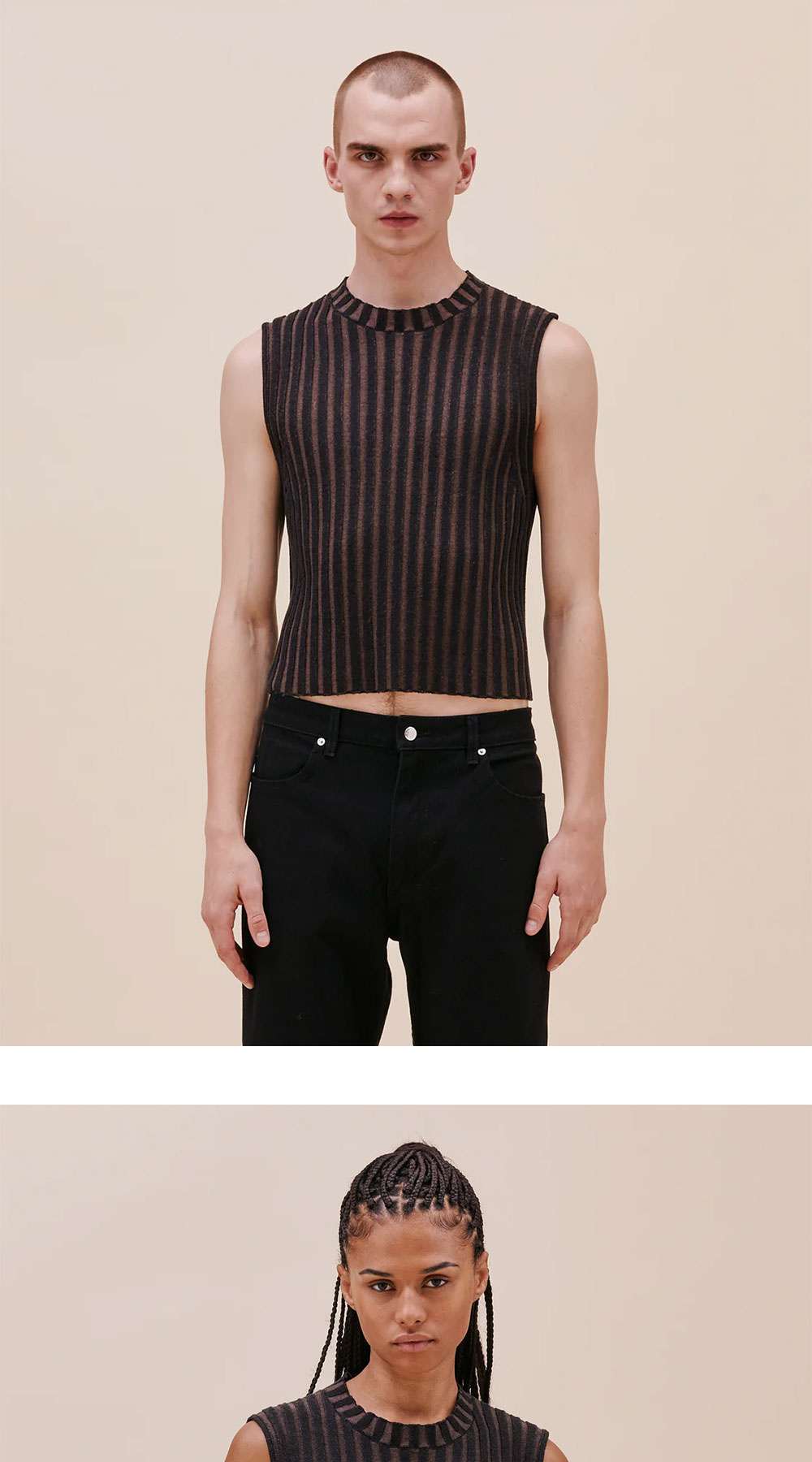 トップス Lamrof Boro Slanted Sleeveless - white 20%OFF》Lamrof / Boro Slanted Sleeveless - white - 乱痴気