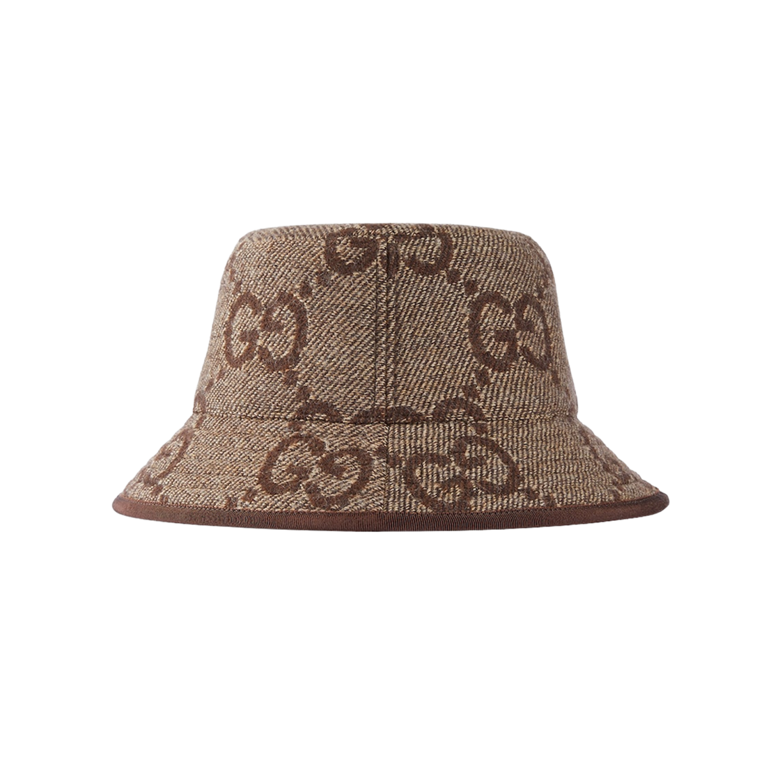 Gucci Jumbo GG Wool Bucket Hat Brown Beige 상세 이미지 2