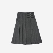 FAD Pleated Skirts Charcoal
