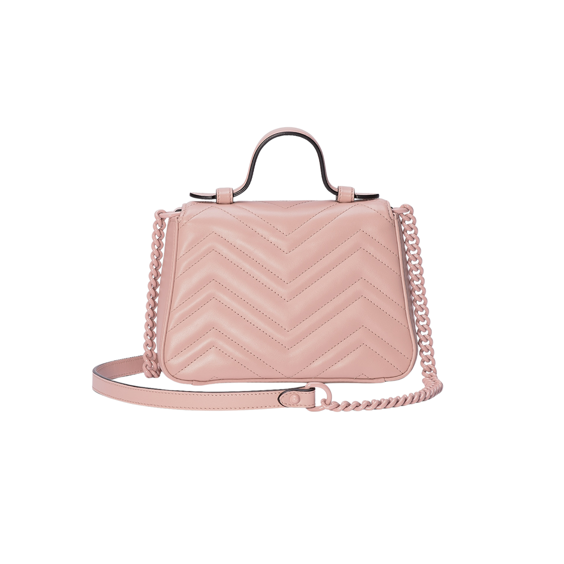 Gucci GG Marmont Mini Top Handle Bag Light Pink Leather 상세 이미지 3