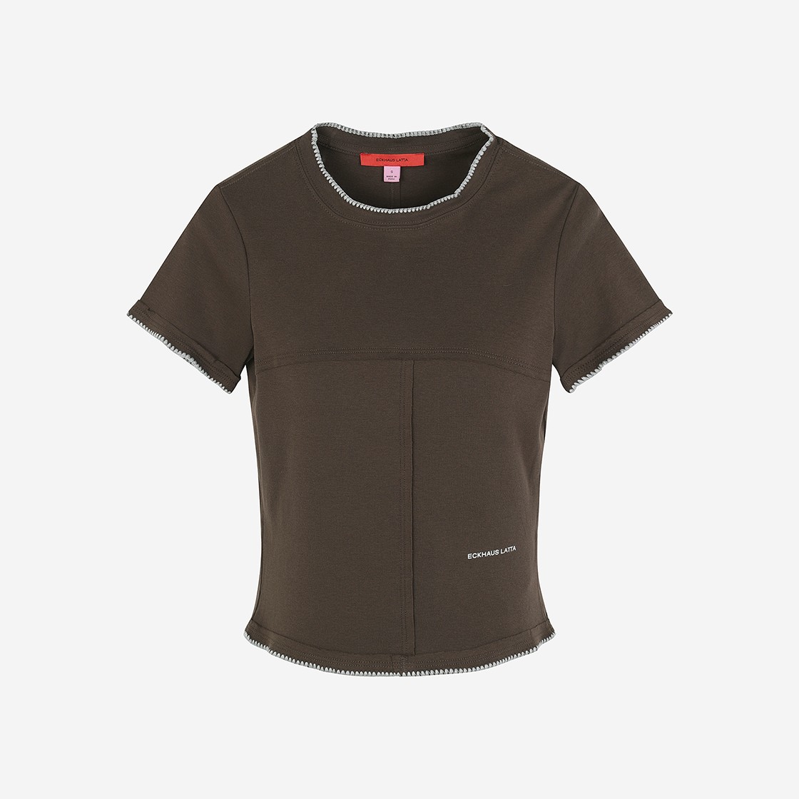 Eckhaus Latta Women Lapped Baby Tee Demitasse Edge 상세 이미지 1