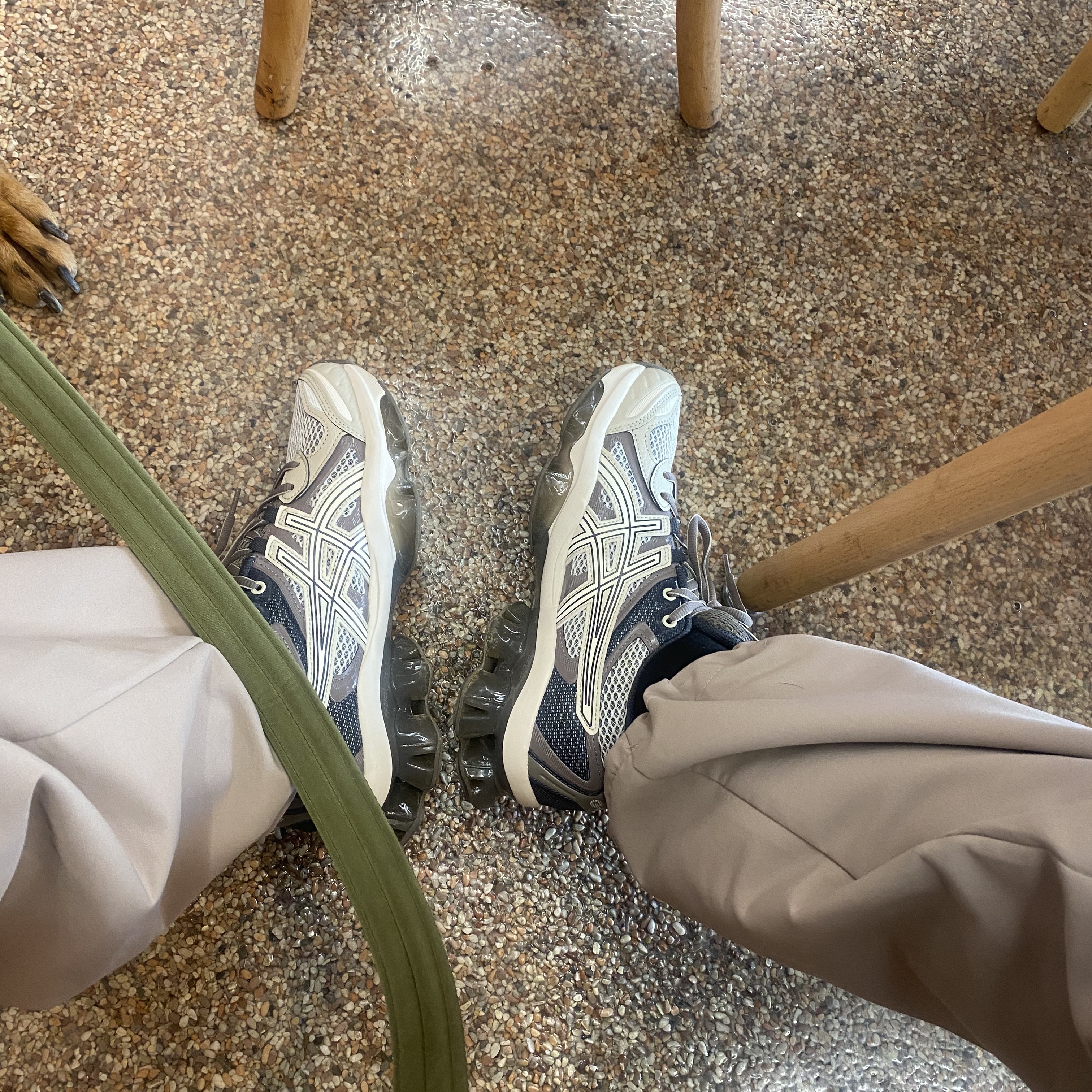 Asics Gel-Quantum Kinetic Birch Dark Taupe 착용 스타일