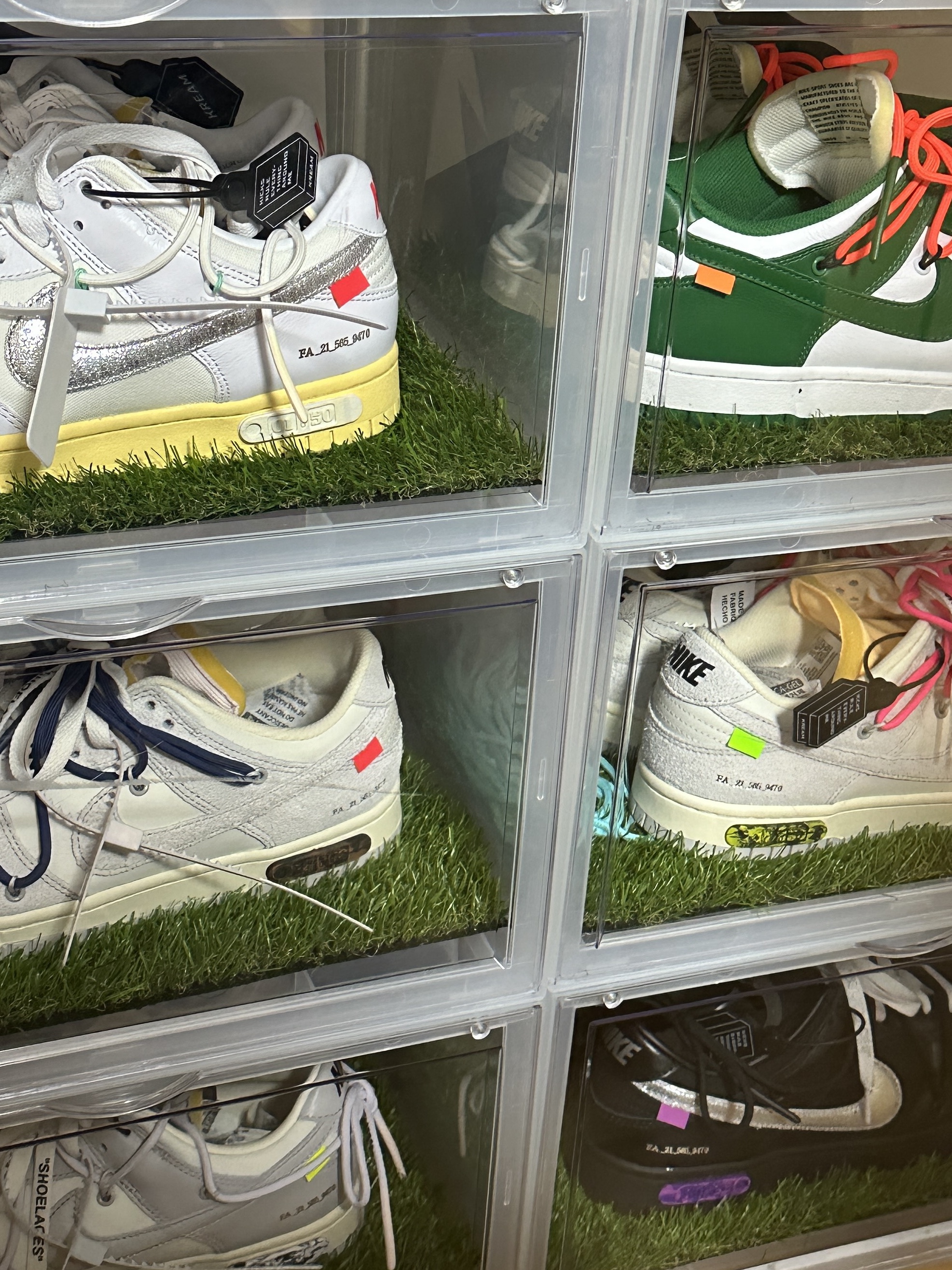 Nike x Off-White Dunk Low The 50 - Lot 1, Nike x Off-White Dunk Low Pine Green 착용 스타일