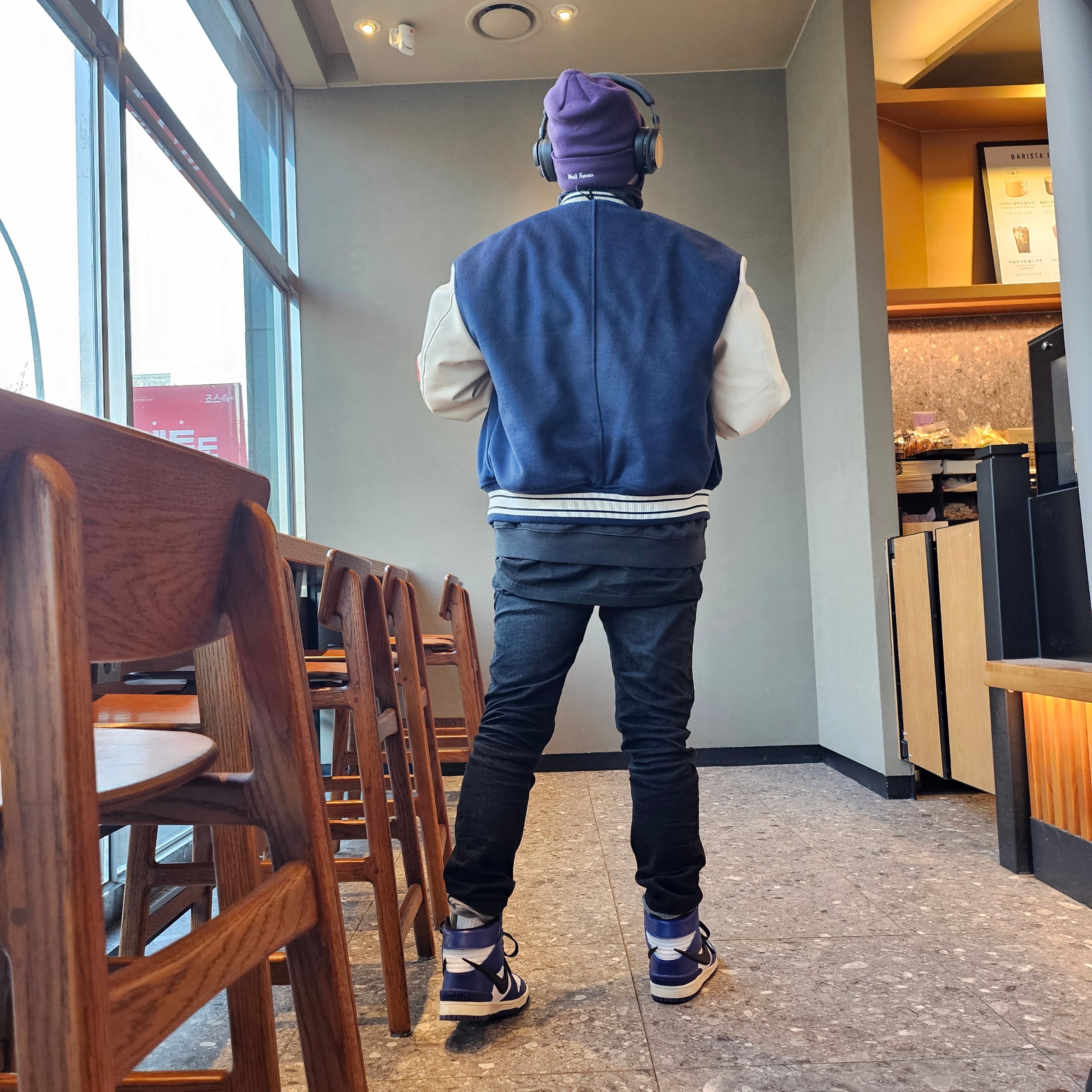 Supreme New Era Box Logo Beanie Dark Purple - 23FW, HRTM x NAROO V101 Half Balaclava Black 착용 스타일 - 4