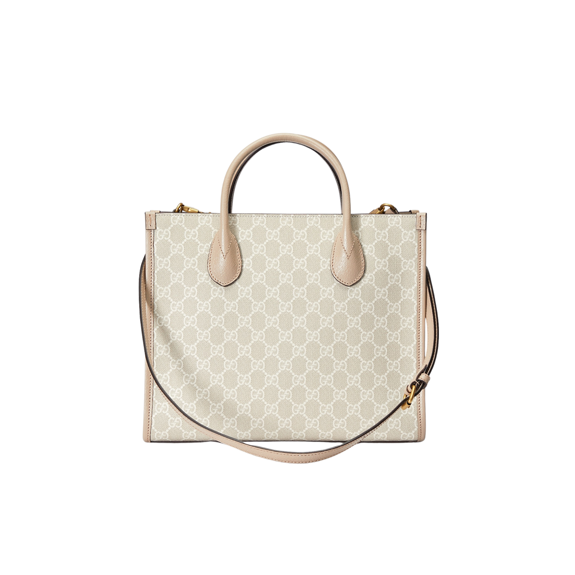 Gucci Small Tote Bag with Interlocking G Beige White GG Supreme 상세 이미지 3