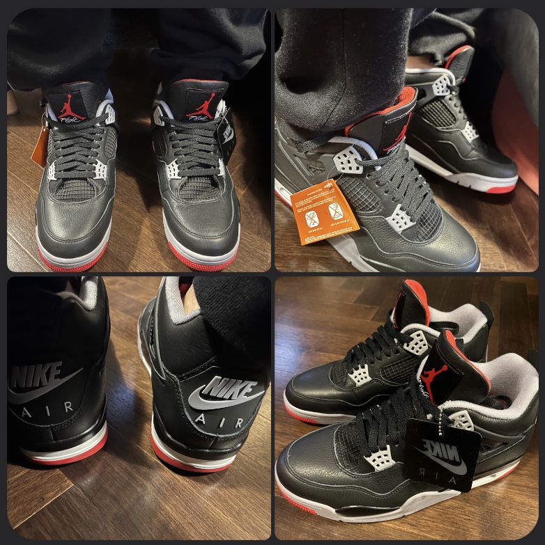 Jordan 4 Retro Bred Reimagined 착용 스타일