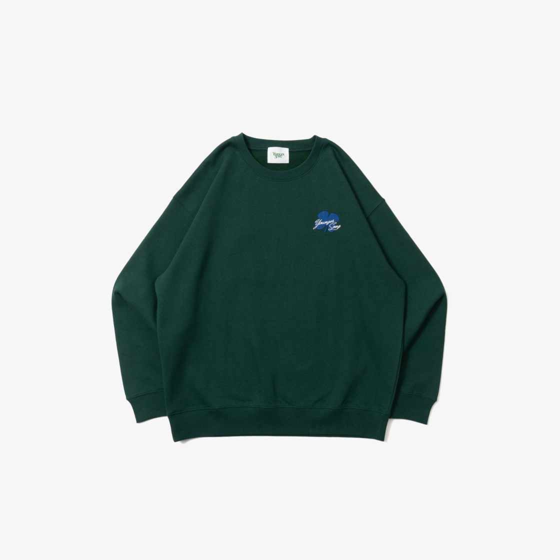 영거송 클로버 후드 그린(Younger Song Clover Logo Hoodie Green)