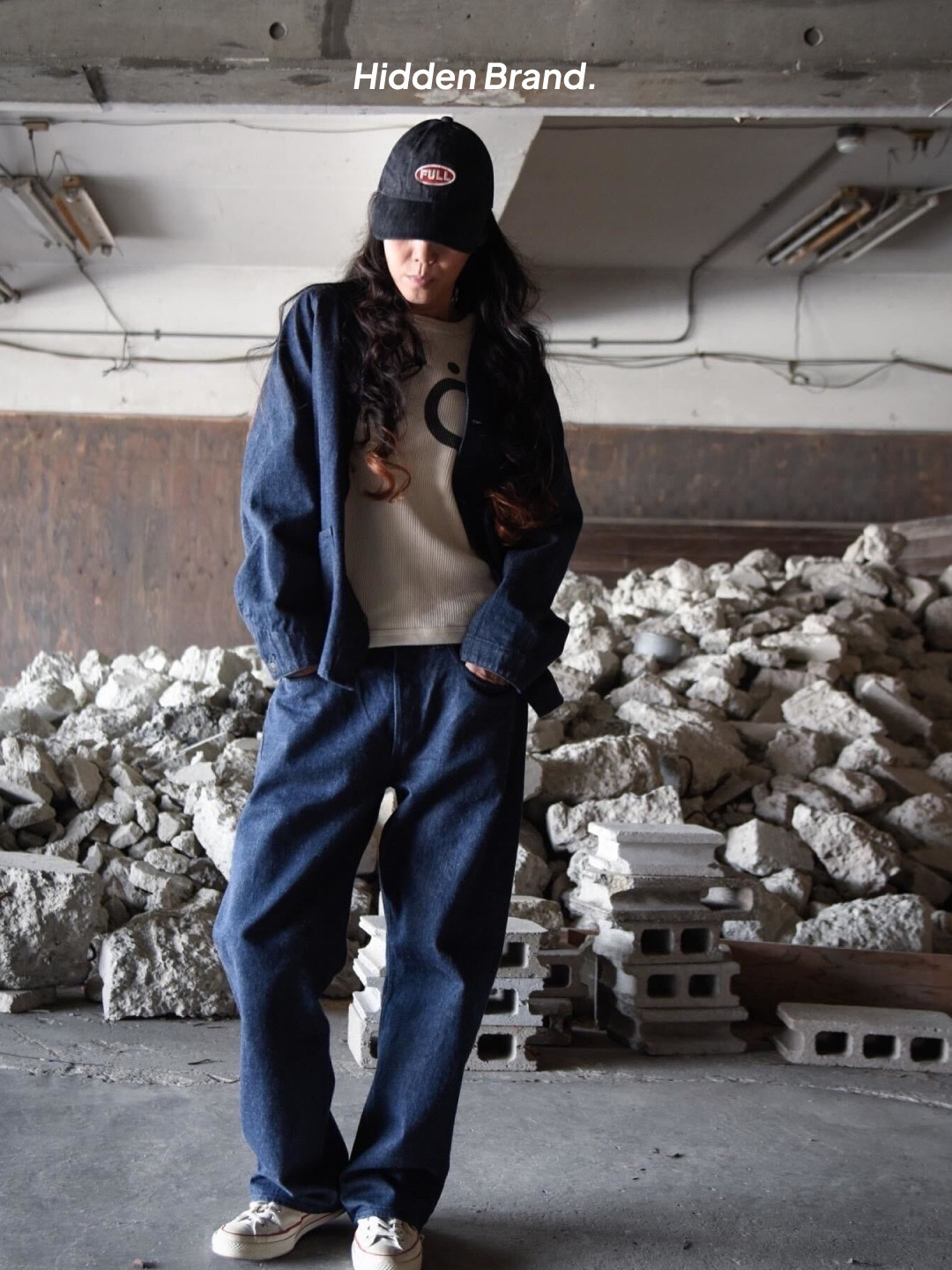 Fullcount 0105W Wide Denim One Wash Indigo Blue, Fullcount 2107XXW-20 Type 1 Denim Jacket Heavy oz One Wash Indigo Blue 착용 스타일 - 3