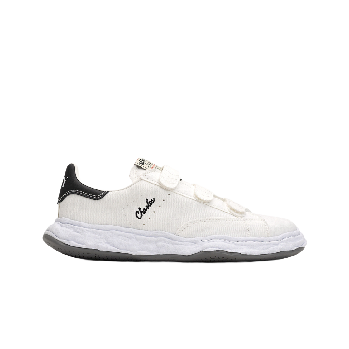 A12FW704-WHITE Maison Mihara Yasuhiro Charles OG Sole Canvas Low-top Verclo Sneakers White