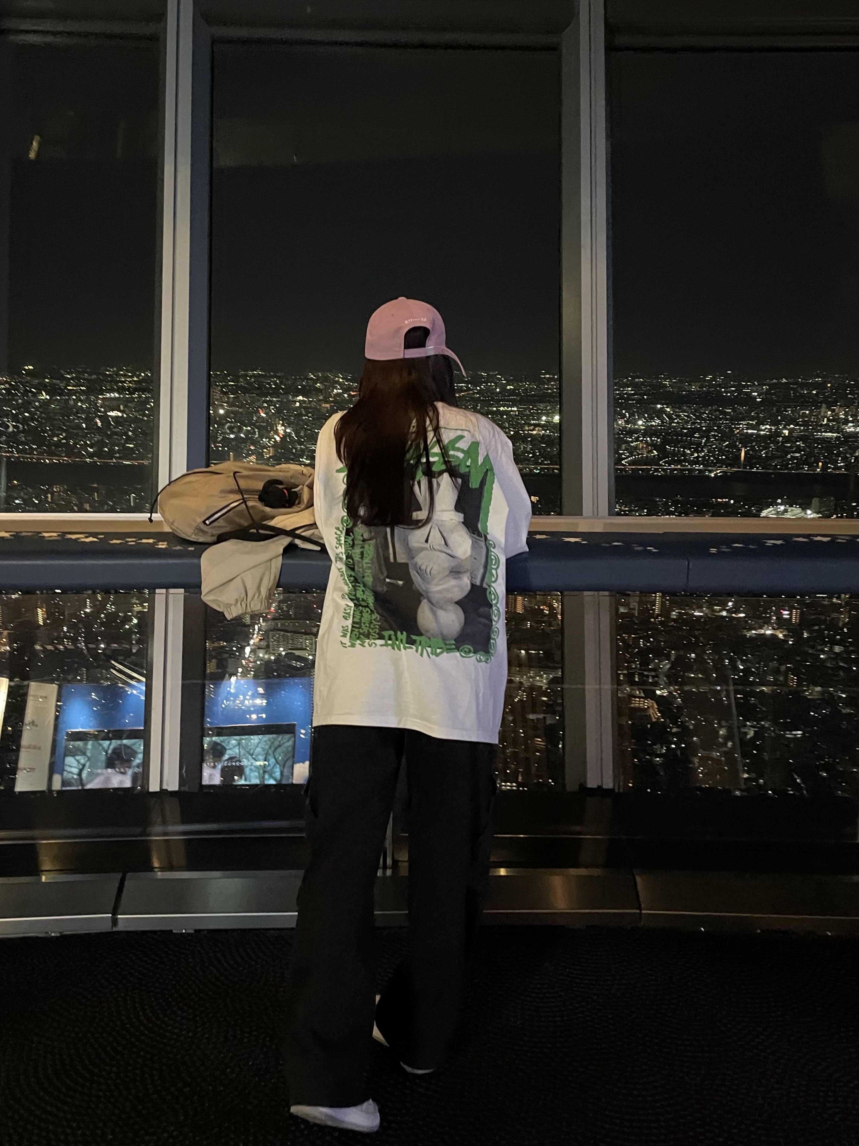Stussy Landin T-Shirt White 착용 스타일
