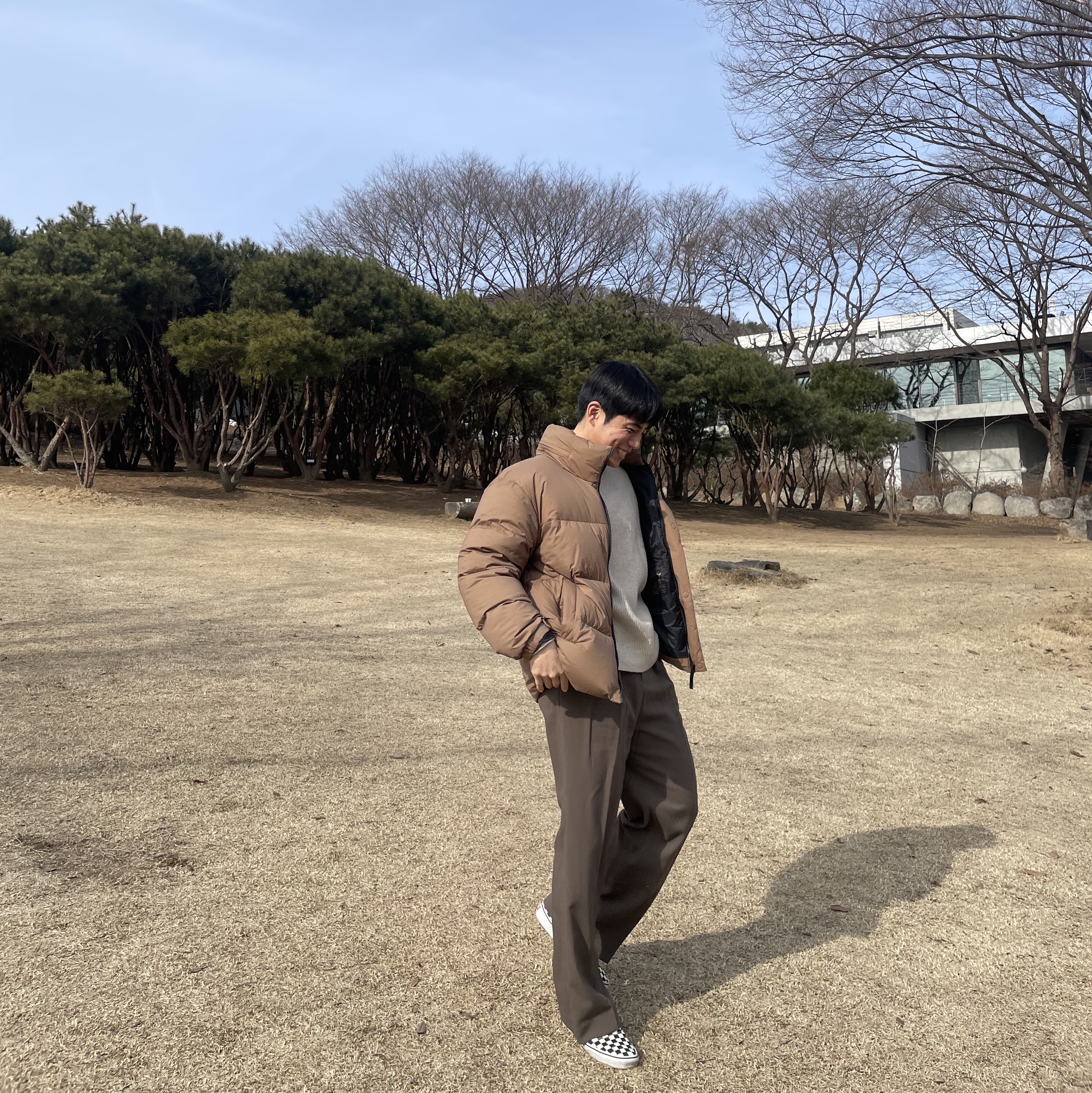 Vans Authentic Golden Coast Checkerboard 착용 스타일