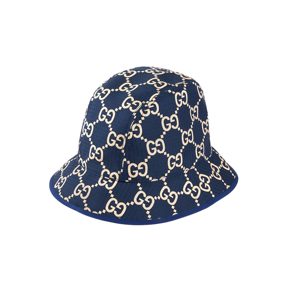 Gucci GG Bucket Hat Dark Blue Beige 상세 이미지 3