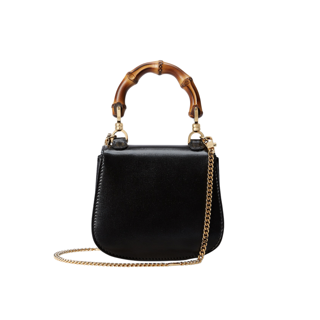 Gucci Bamboo 1947 Super Mini Bag Black Leather 상세 이미지 3