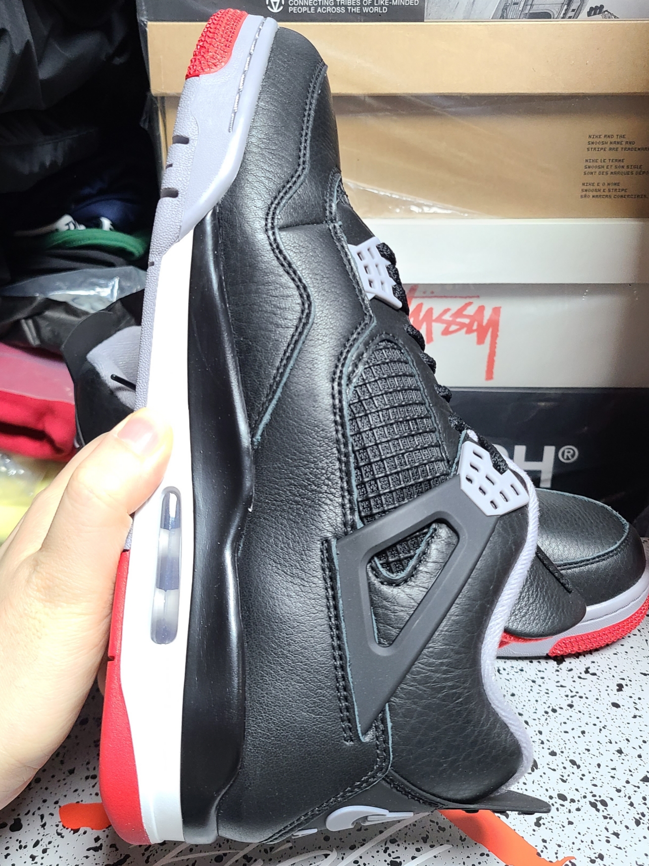 Jordan 4 Retro Bred Reimagined 착용 스타일 - 5