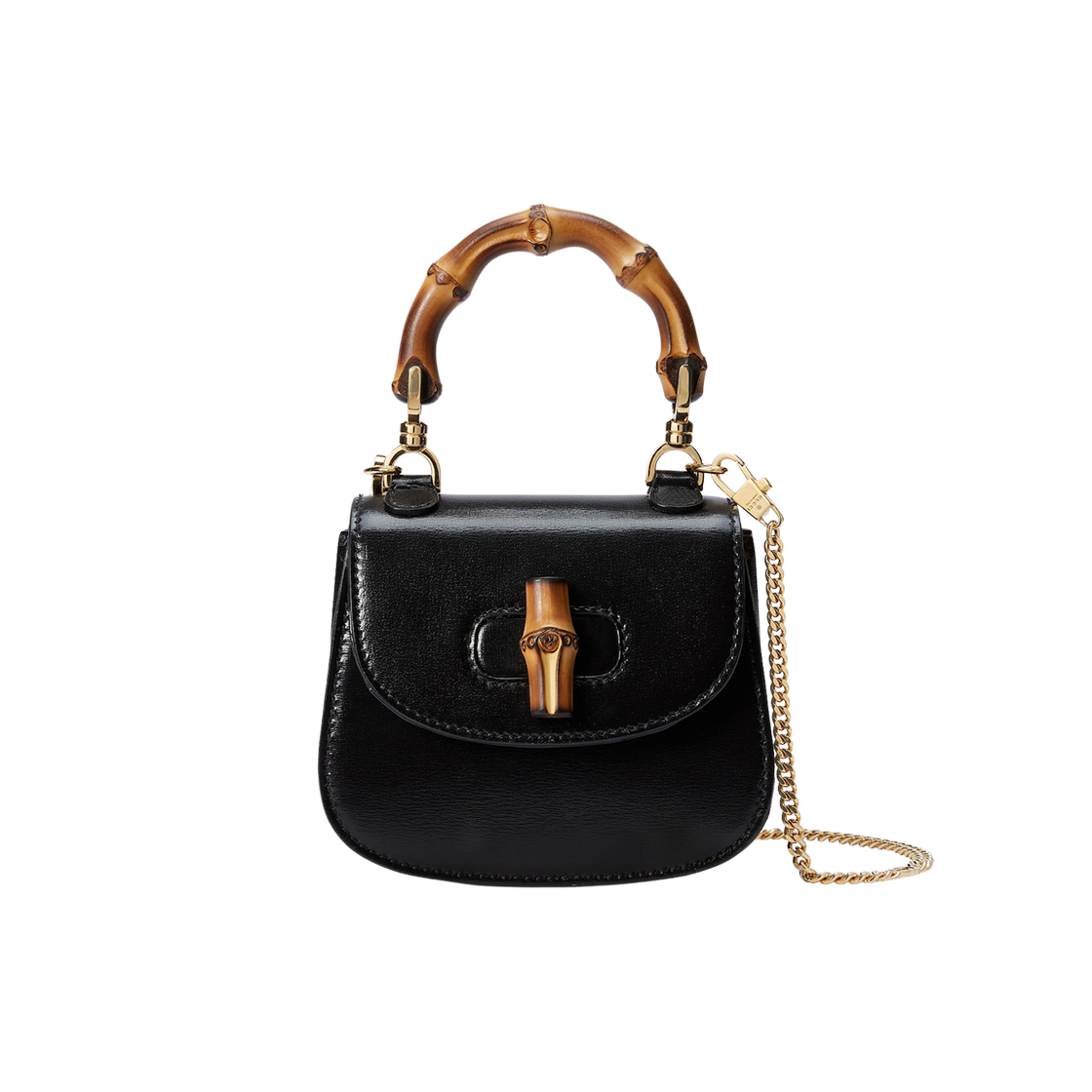 Gucci Bamboo 1947 Super Mini Bag Black Leather 상세 이미지 1