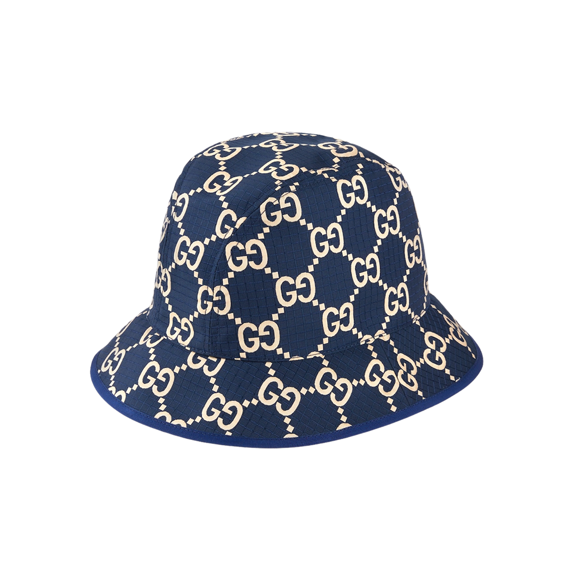 Gucci GG Bucket Hat Dark Blue Beige 상세 이미지 1