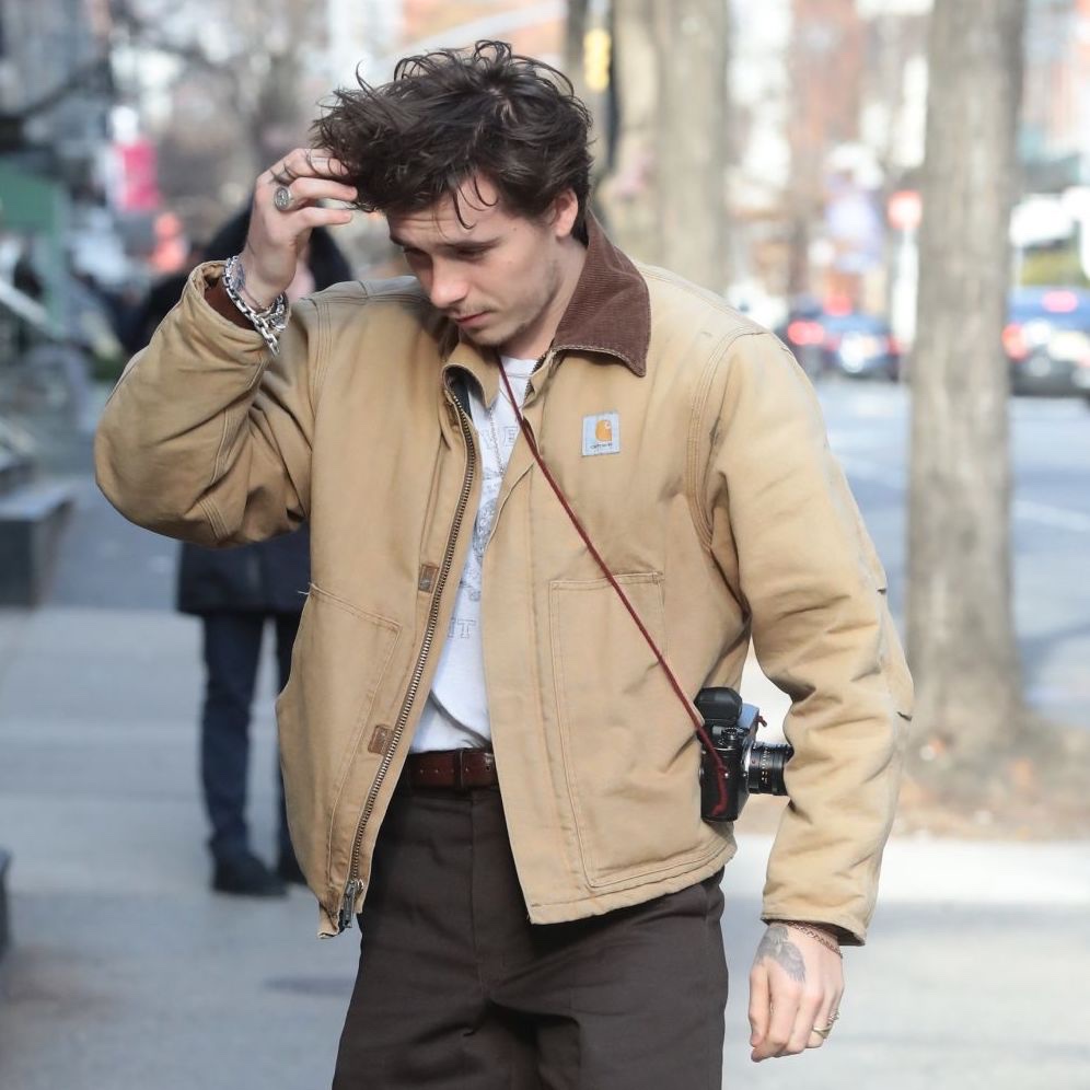 Carhartt WIP Unlined Dearborn Canvas Detroit Jacket Hamilton Brown Rigid - Spring 착용 스타일 - 5