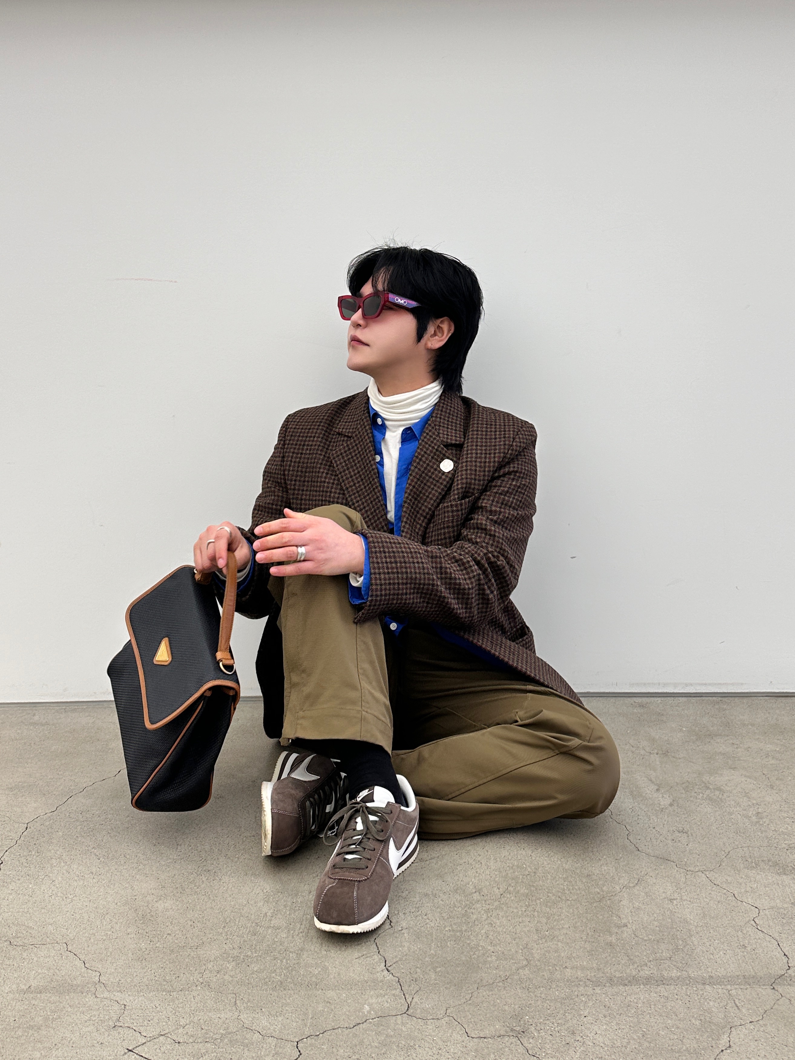 Nike Cortez SE Hangul Day Baroque Brown Sail 착용 스타일 - 2