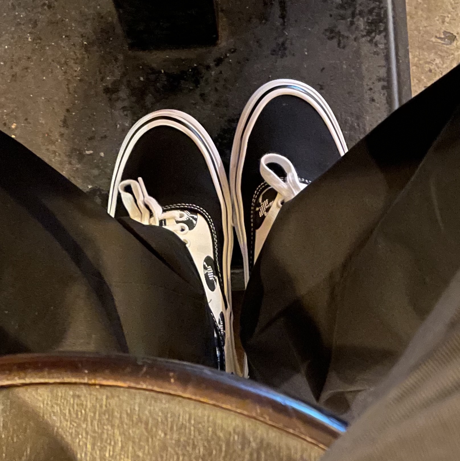Vans Vault x Wacko Maria OG Authentic LX Classic White 착용 스타일 - 1