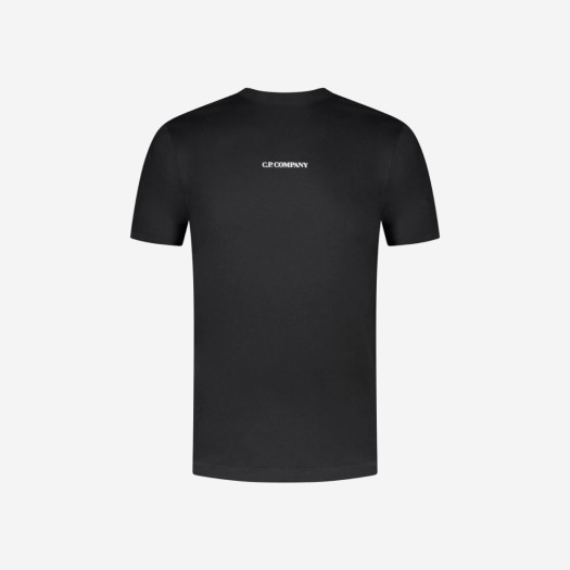C.P. 컴퍼니 30/1 저지 컴팩트 로고 티셔츠 블랙 - 23SS