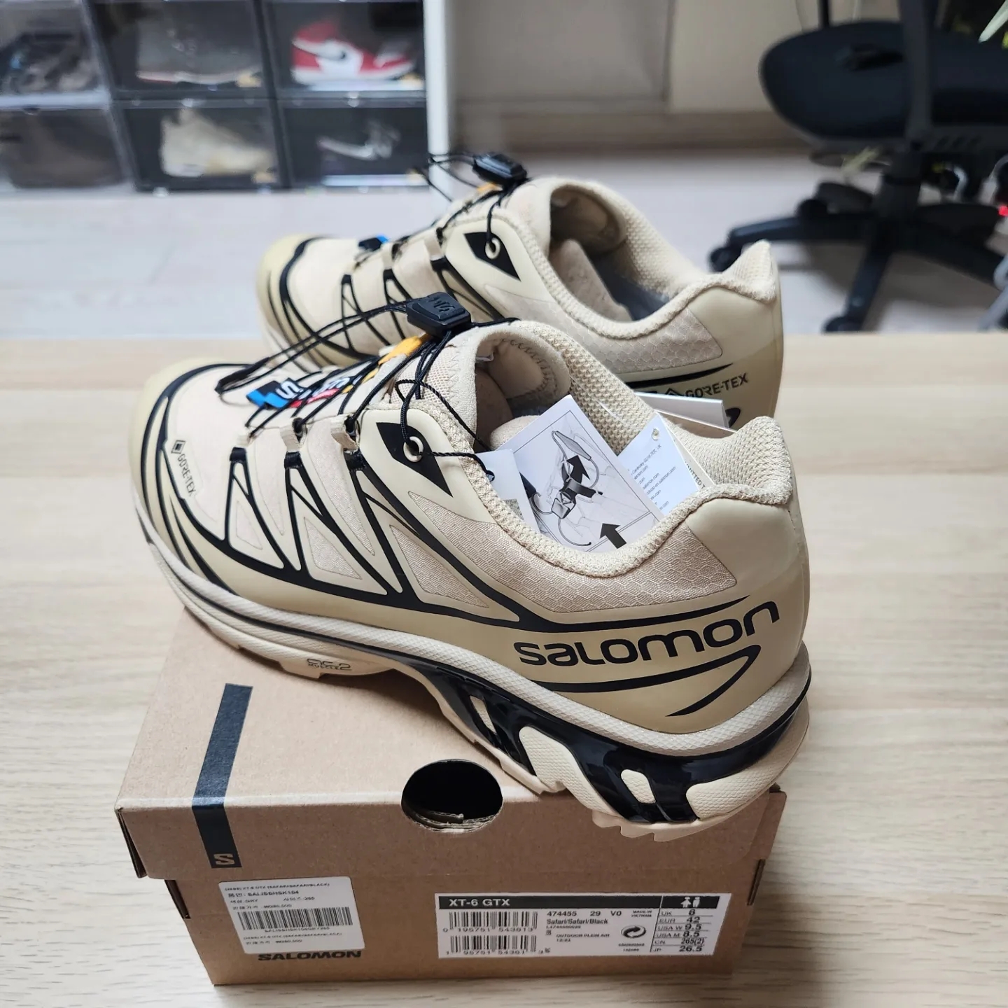 Salomon XT-6 GTX Safari Black 착용 스타일 - 7