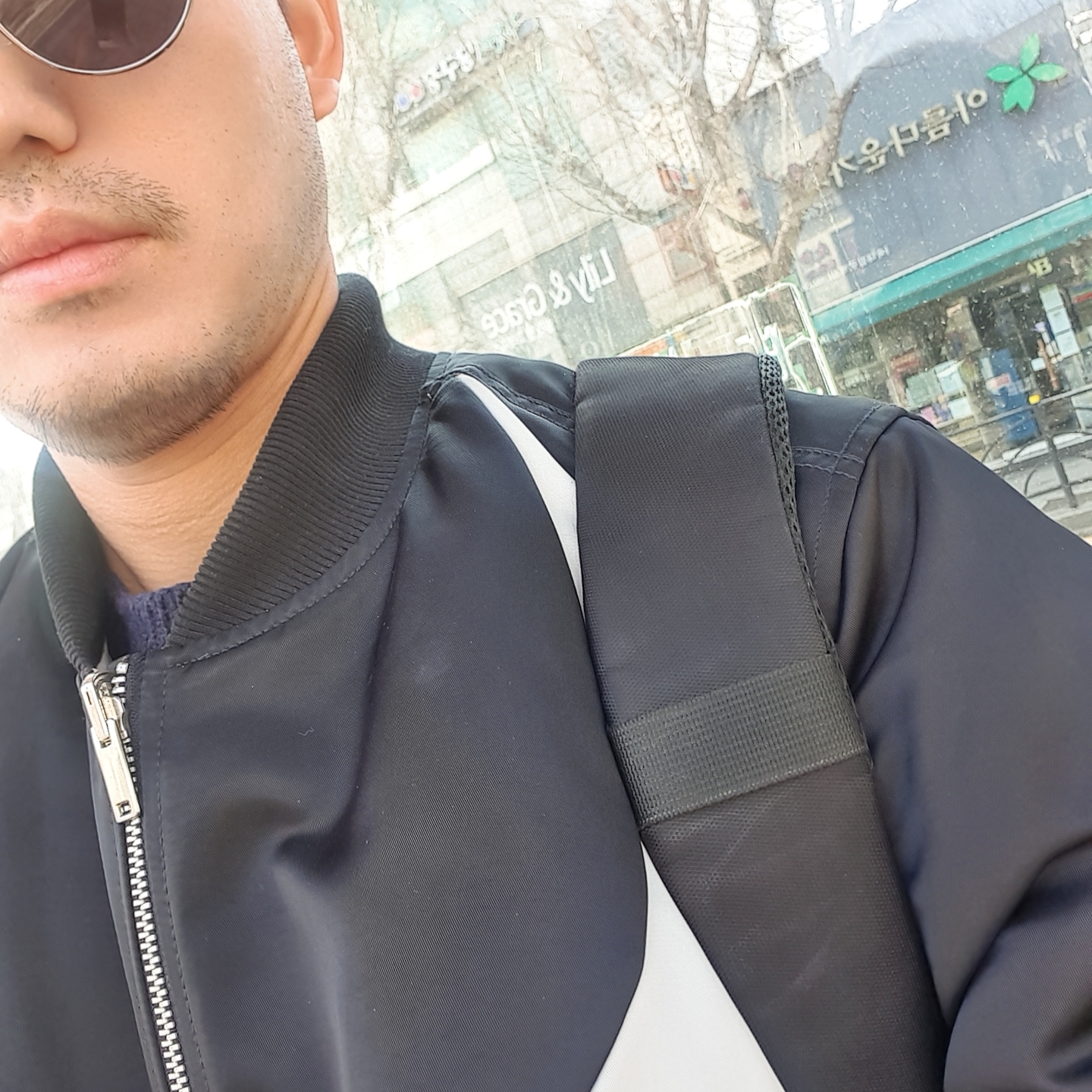 Nike NSW Swoosh Therma-Fit Bomber Black - Asia 착용 스타일