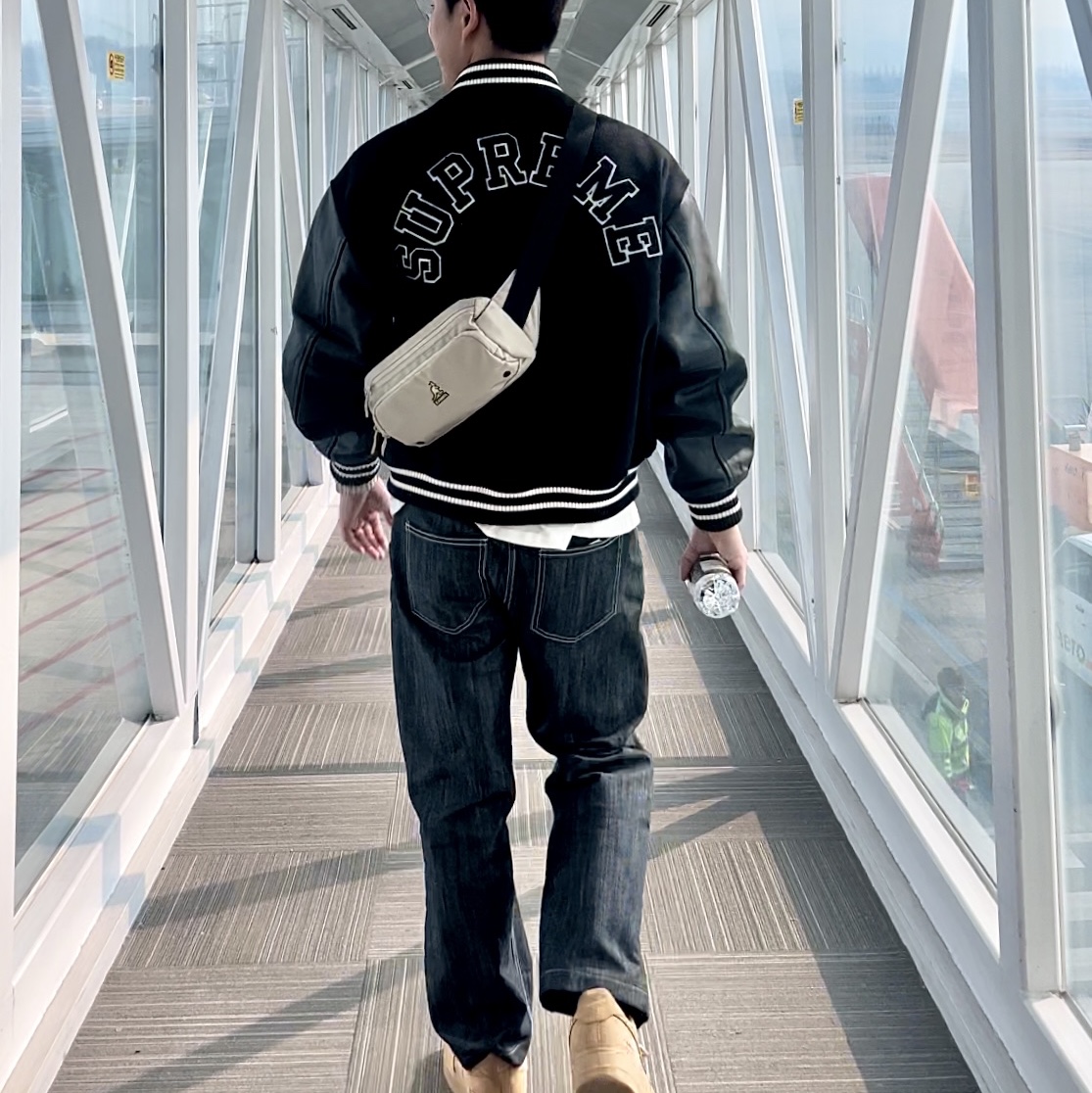 Supreme Tiger Varsity Jacket Black - 23FW, Nike x Supreme Air Force 1 Low Flax 착용 스타일