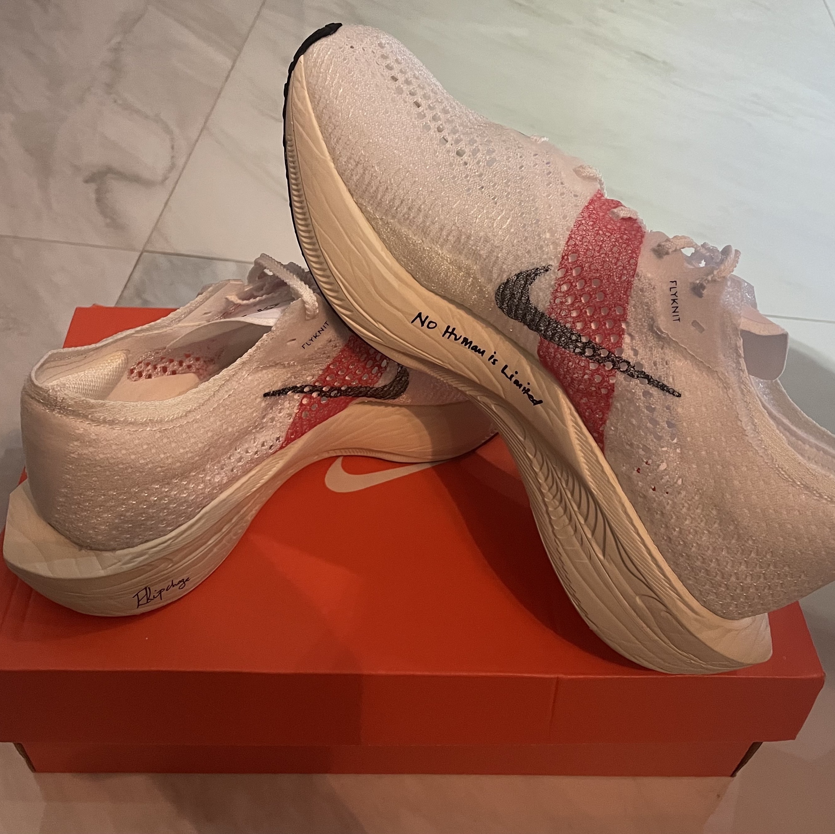 Nike ZoomX Vaporfly Next% 3 Eliud Kipchoge 착용 스타일