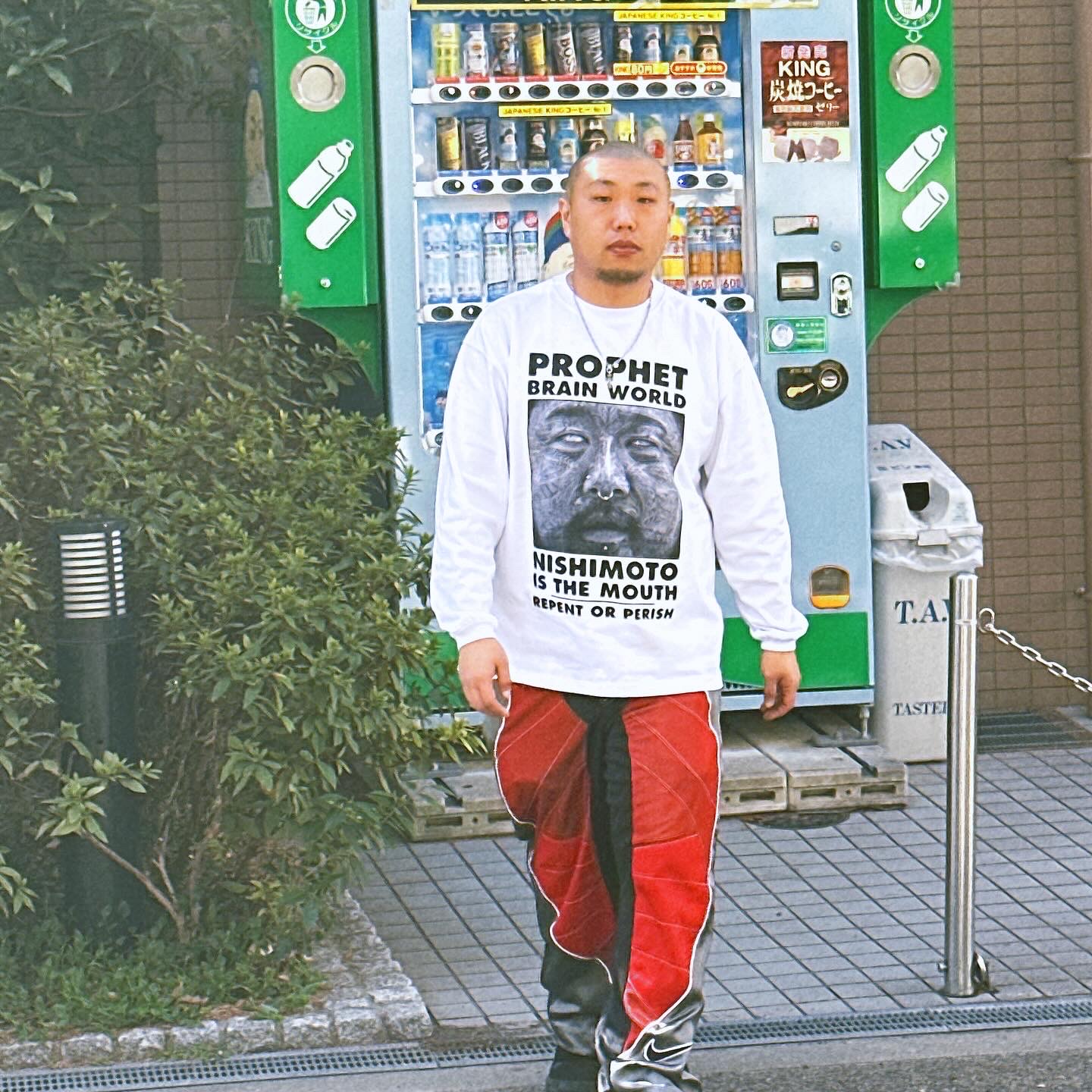 Nike x Cactus Plant Flea Market MX Rave Pants Red Grey Black - US/EU 착용 스타일