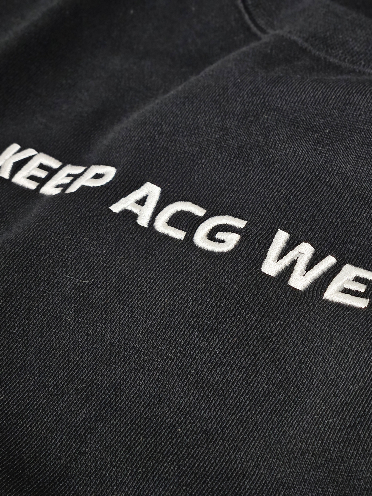 Nike Acg Therma-Fit Fleece Crew Black Summit White - Asia 착용 스타일 - 3
