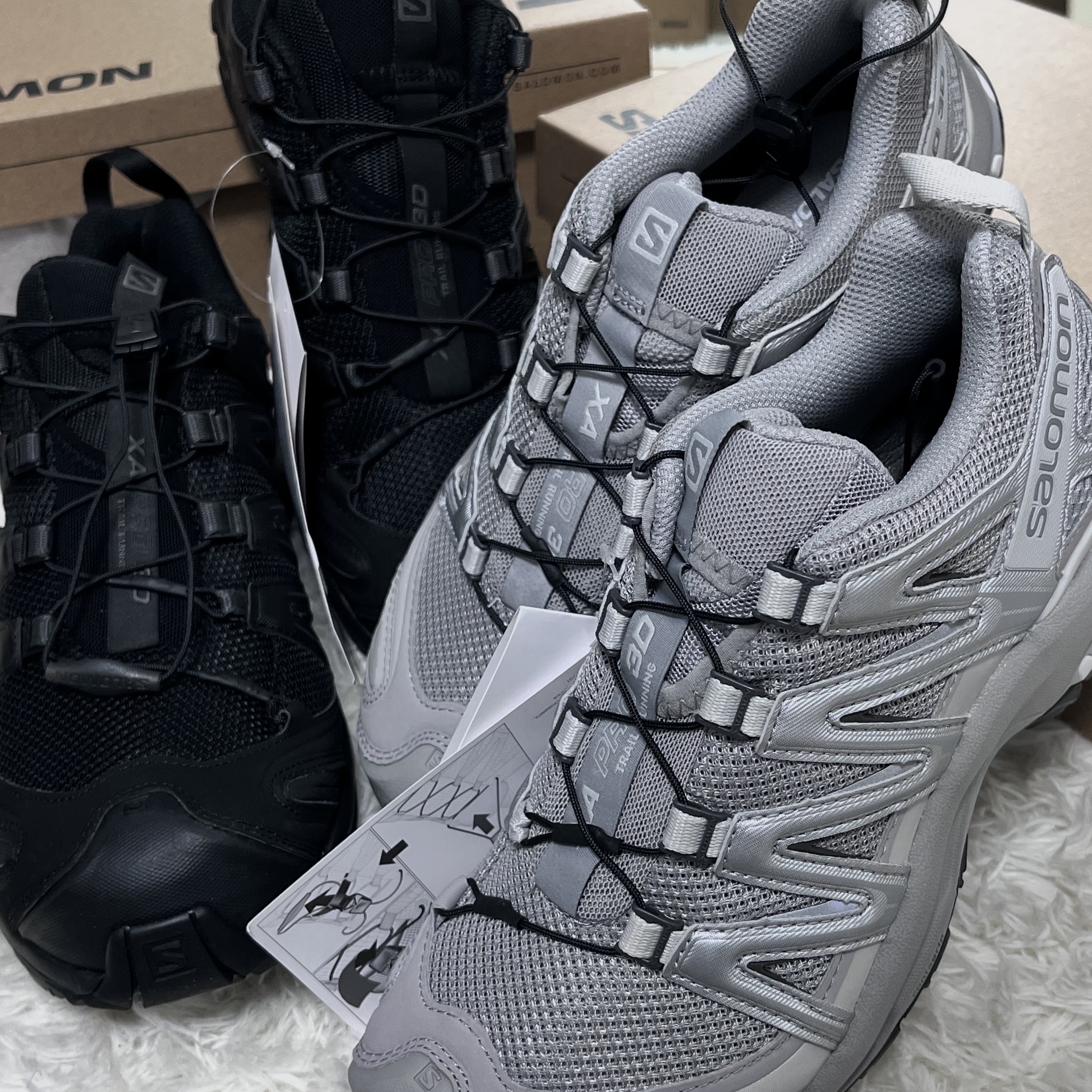 Salomon XA Pro 3D Alloy Silver, Salomon XA Pro 3D Black Magnet 착용 스타일