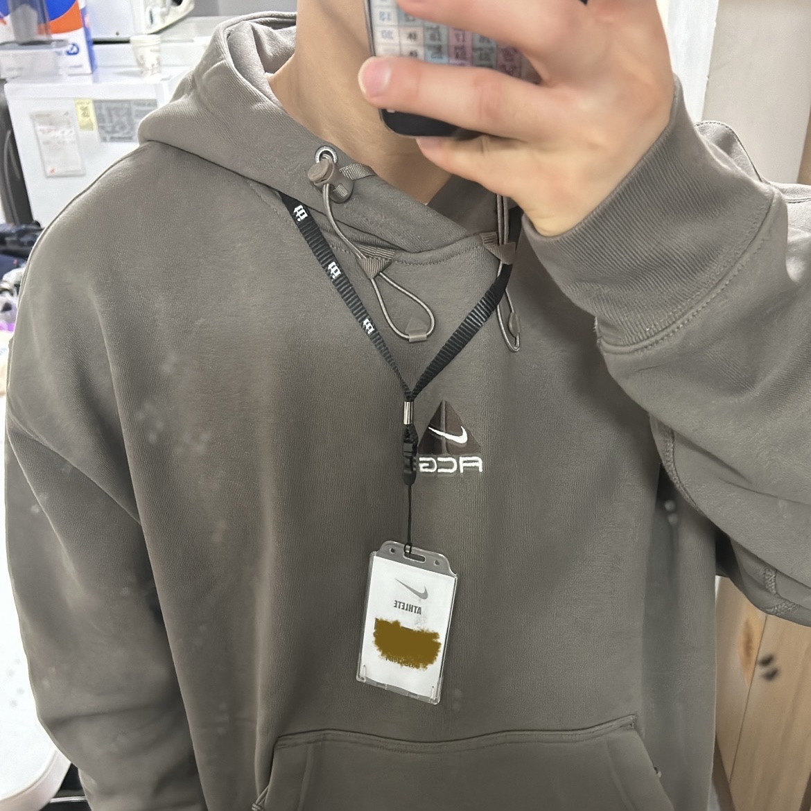 Nike ACG Therma-Fit Pullover Fleece Hoodie Olive Grey - Asia 착용 스타일 - 1