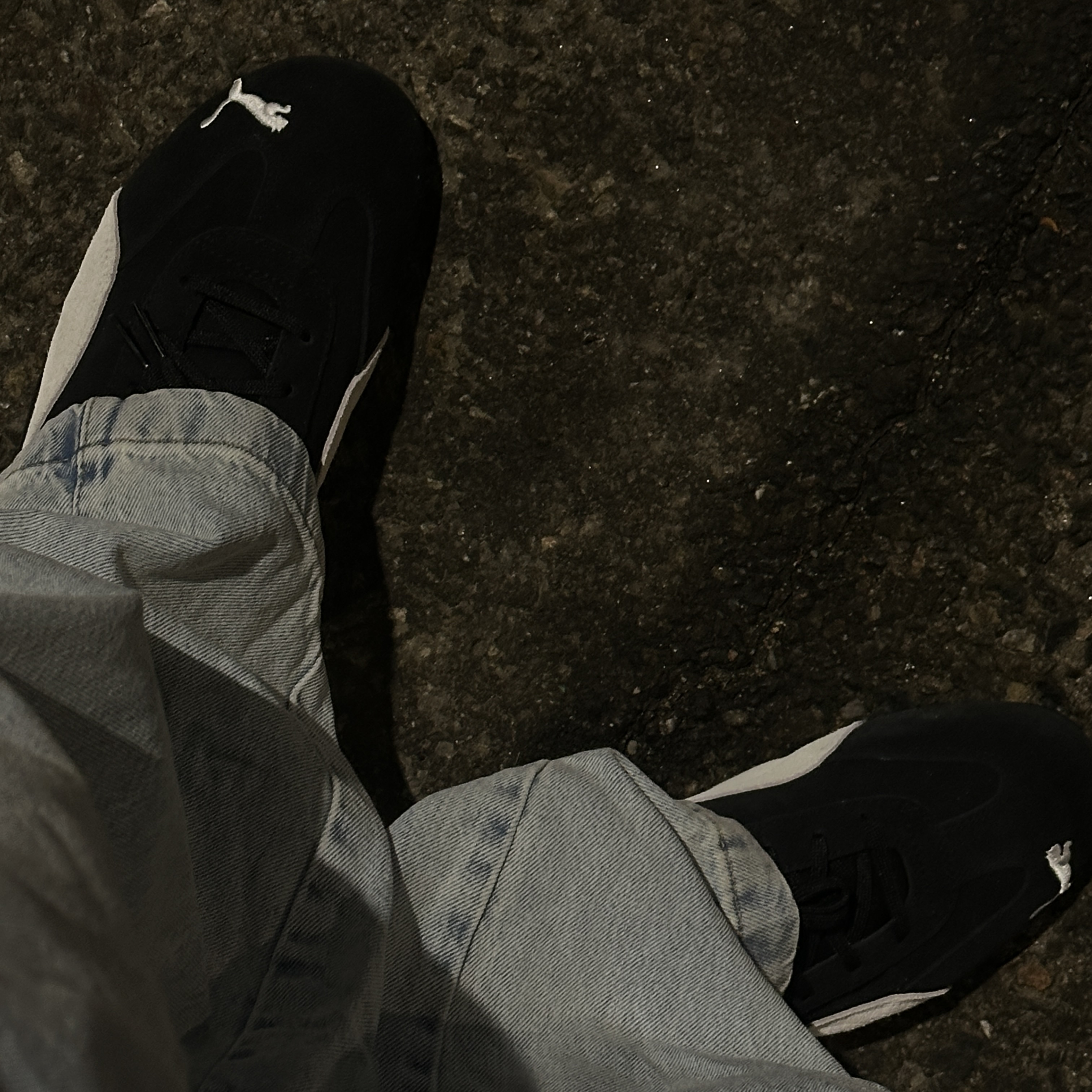 Puma Speedcat LS Black White 착용 스타일