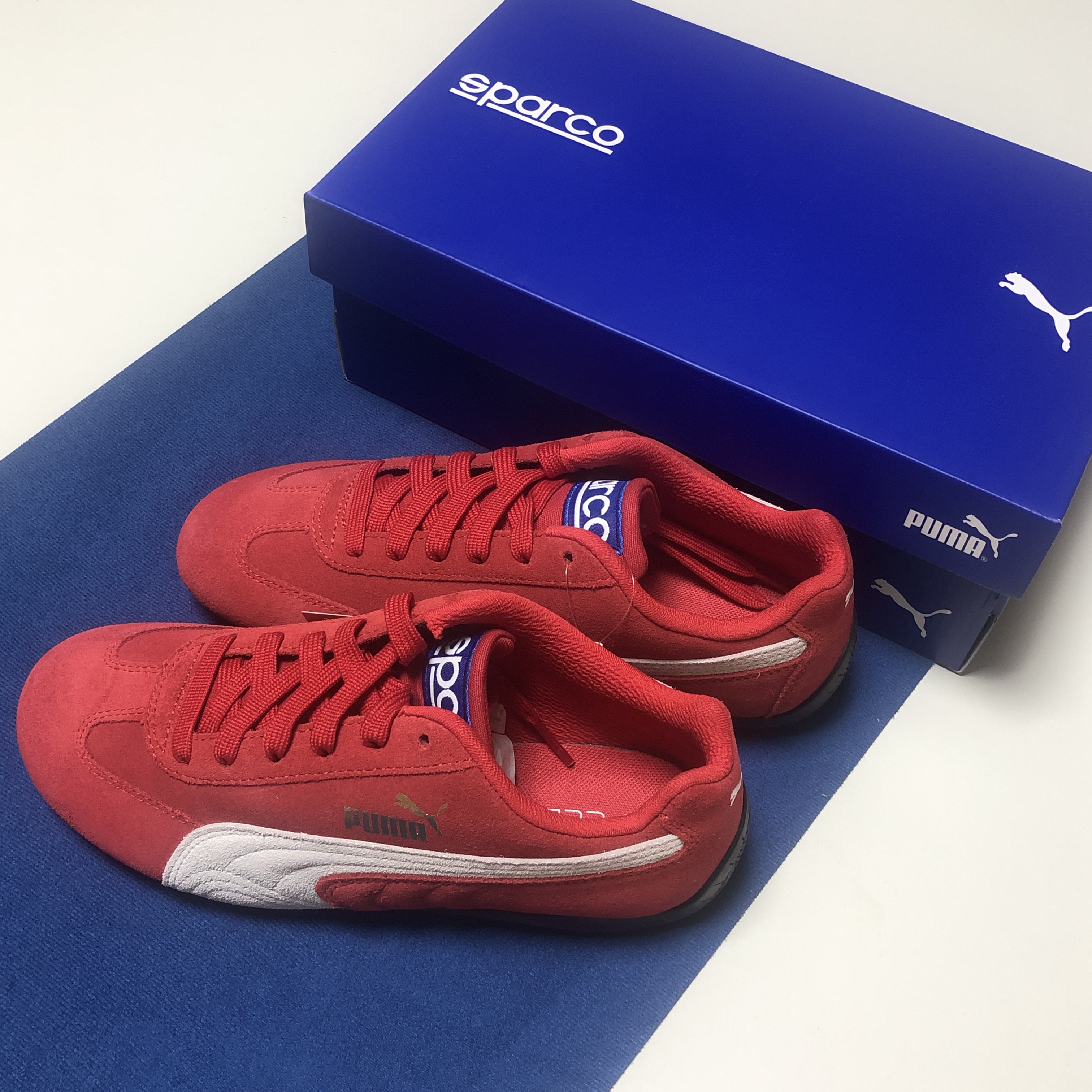 Puma Speedcat OG Sparco Ribbon Red White 착용 스타일