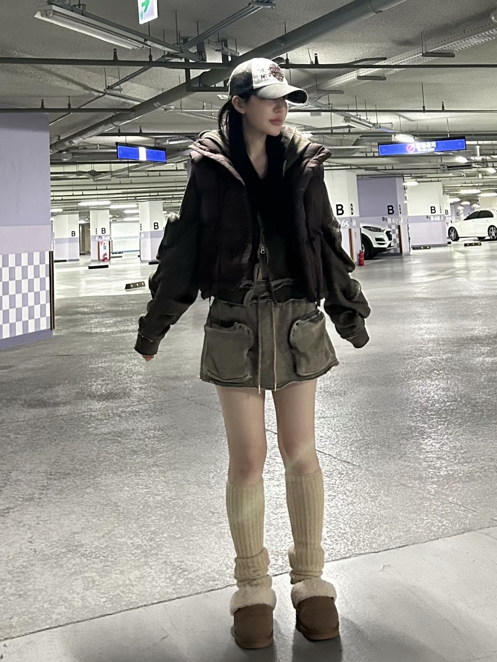 The Museum Visitor Heart Patch Stud Ballcap Camo 착용 스타일 - 1