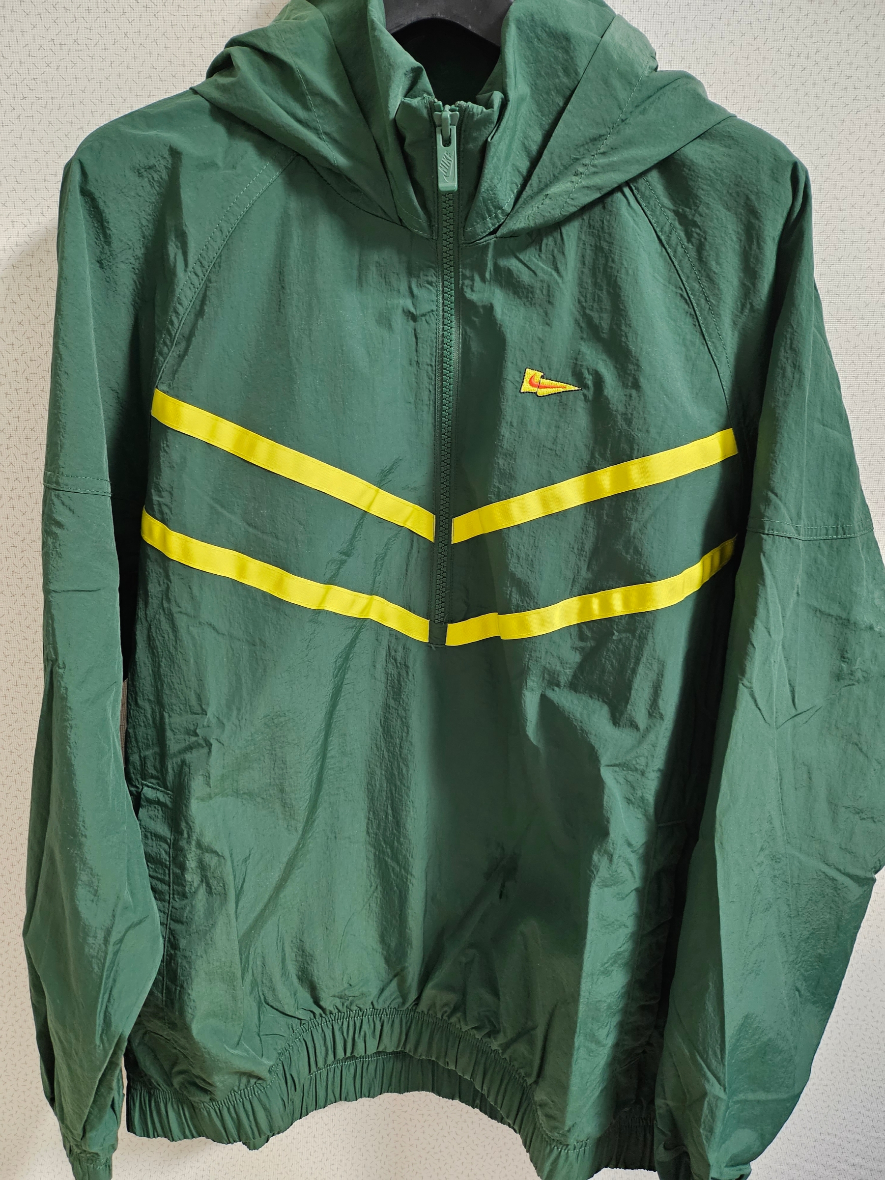 Nike NSW Windrunner Half Zip Lined Hooded Jacket Noble Green - Asia 착용 스타일