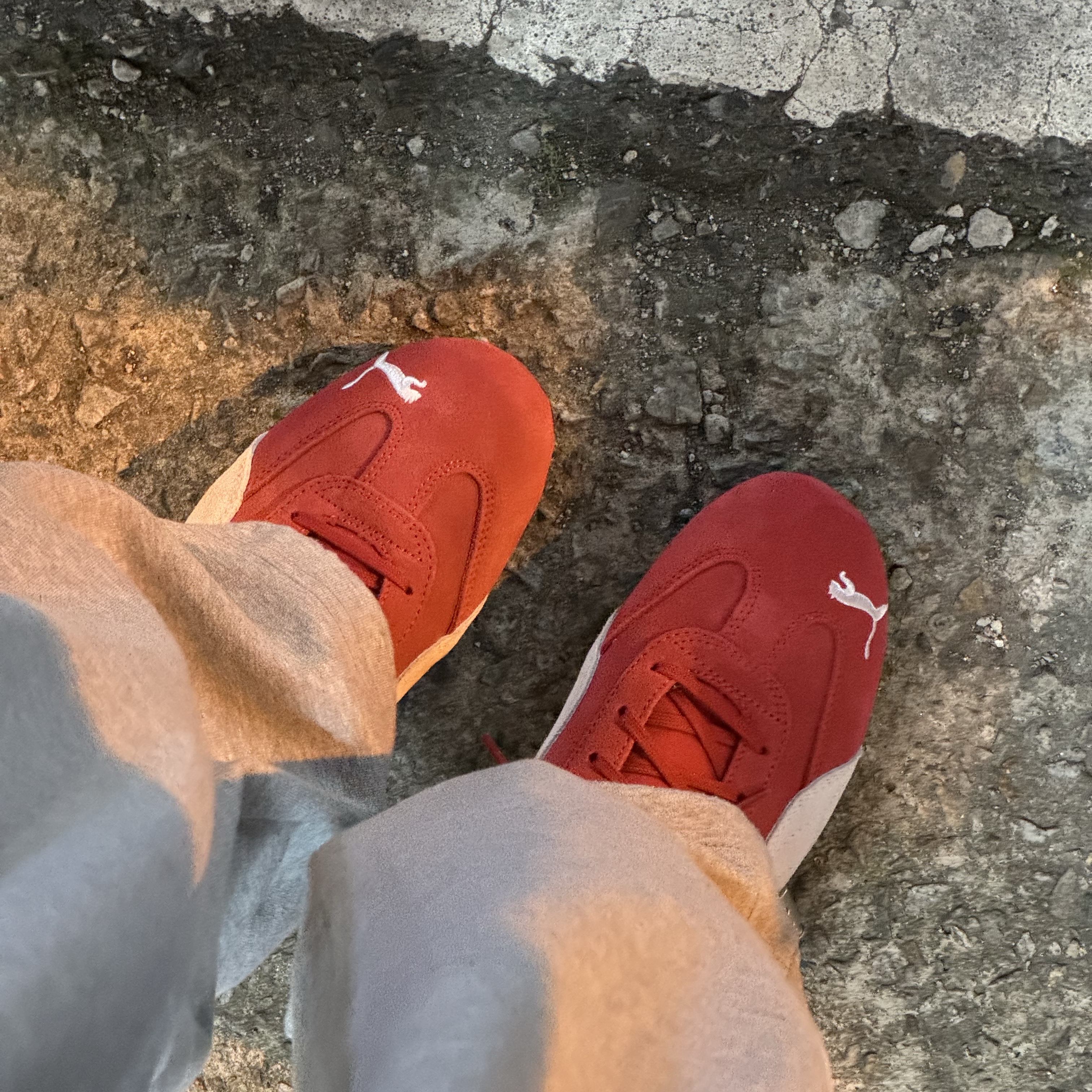 (W) Puma Speedcat LS High Risk Red White 착용 스타일