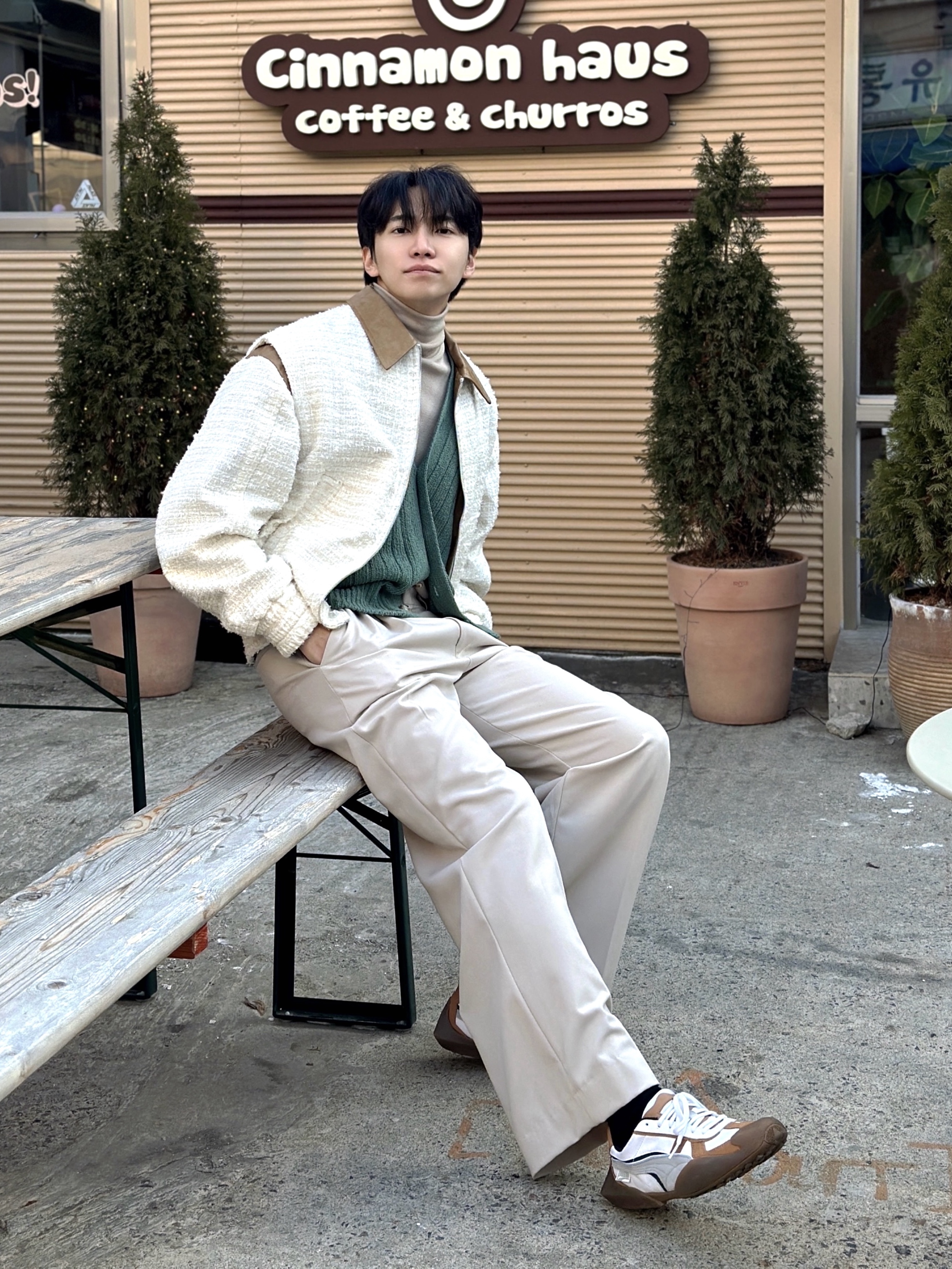Puma Vaderon White Gum 착용 스타일 - 2