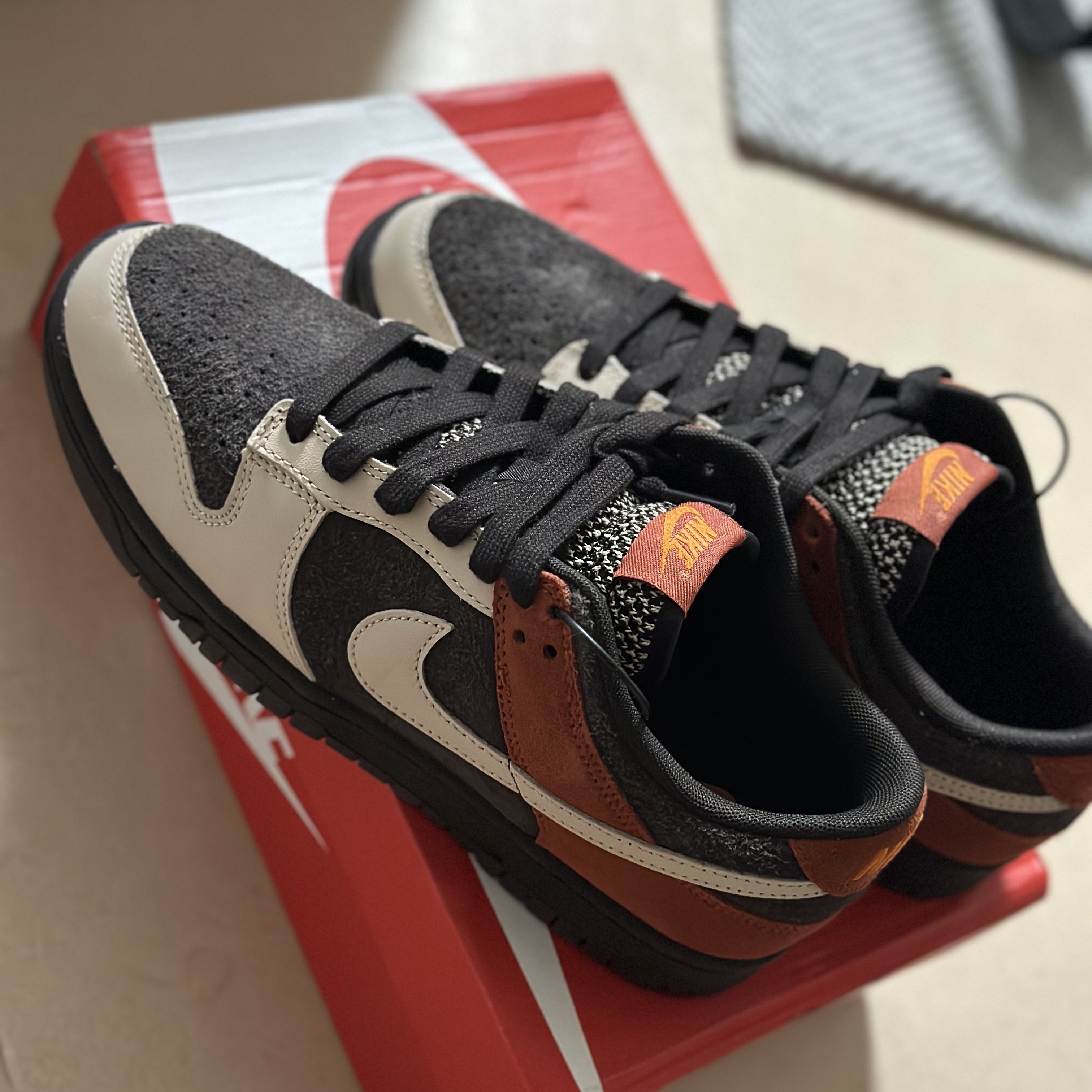 Nike Dunk Low Velvet Brown Sand Drift 착용 스타일