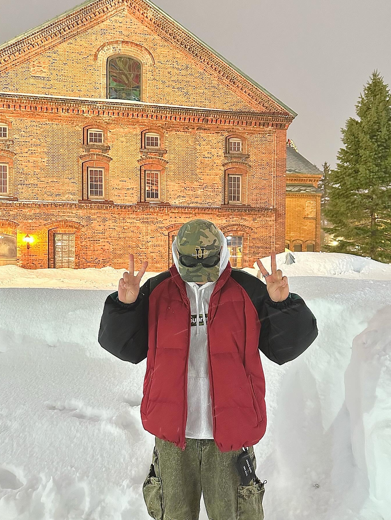 Supreme Star Sleeve Down Puffer Jacket Red - 23FW, Nike x Sean Wotherspoon Air Max 1/97 착용 스타일 - 3