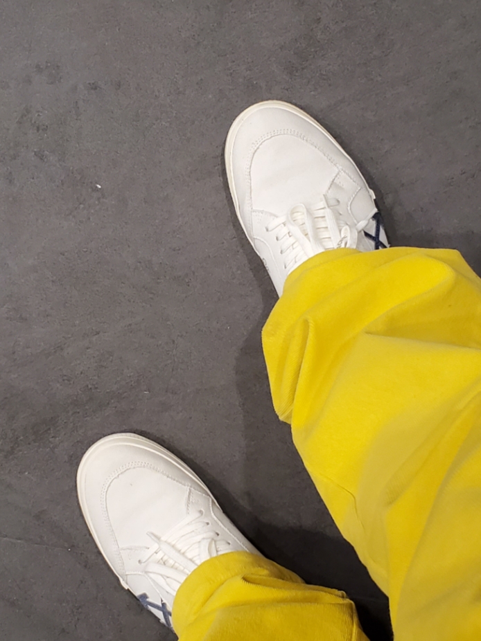 Off-White Arrow Low Vulcanized Sneakers White Blue - 21FW 착용 스타일
