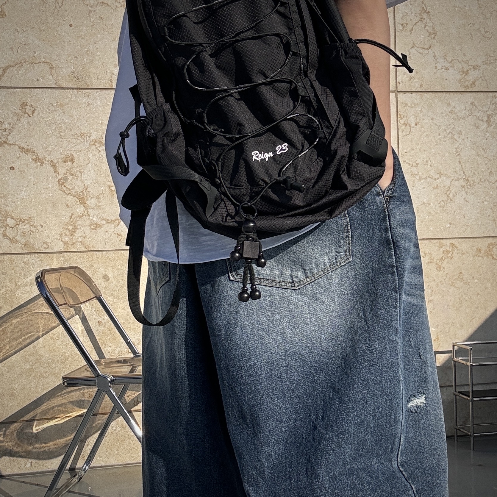 Supreme Backpack Black - 22SS 착용 스타일 - 2