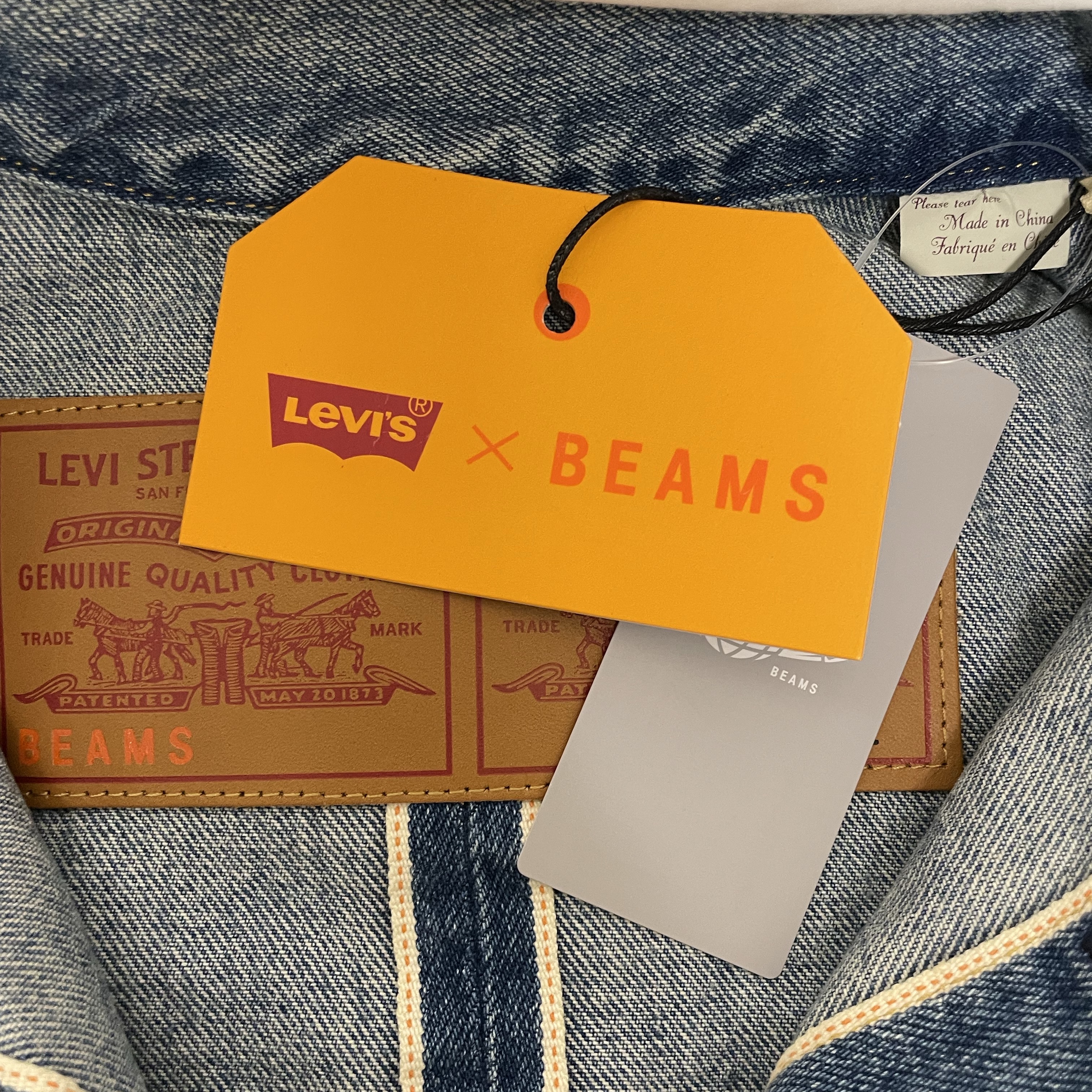 Levi's x Beams Stay Loose Type I Denim Trucker Jacket Vintage Wash 착용 스타일 - 3