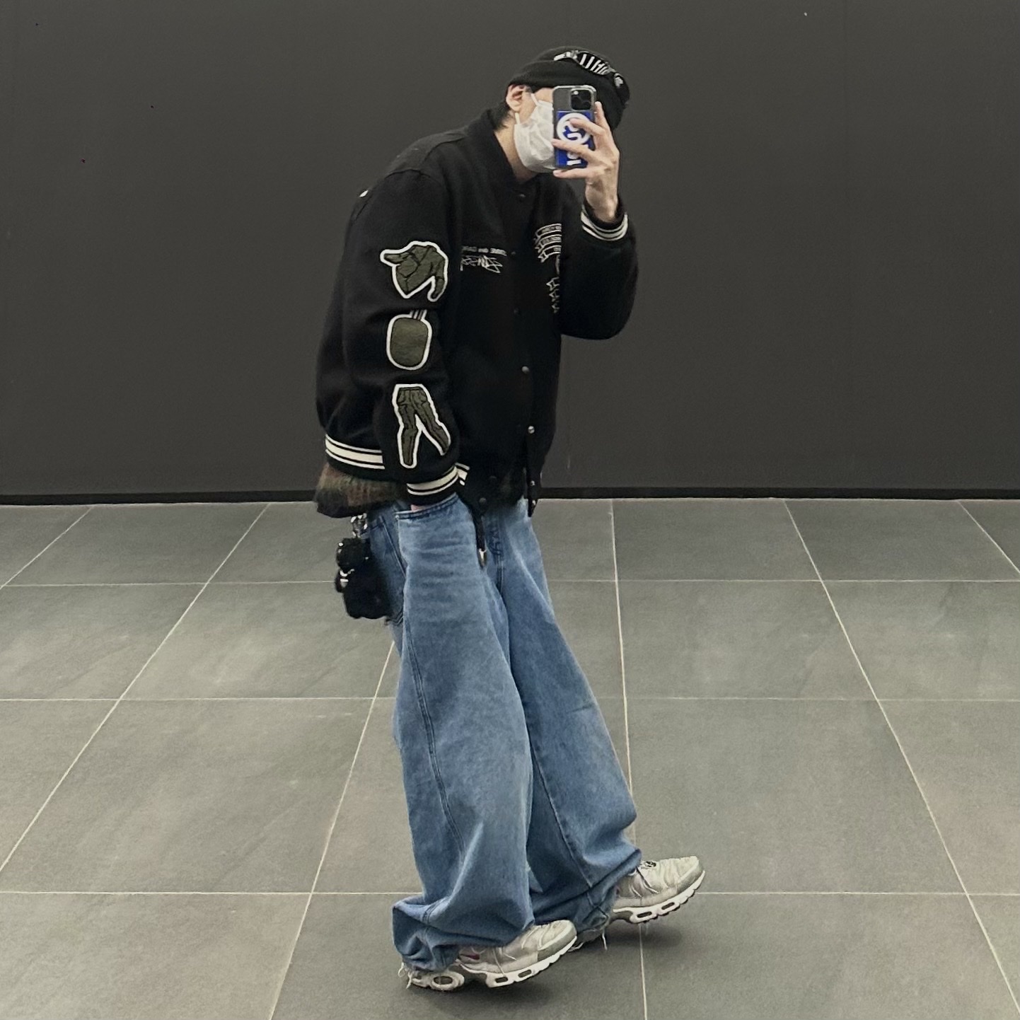 Stussy x CDG Varsity Jacket, Supreme x Comme des Garcons Junya Watanabe Man Brushed Camo Sweater Olive - 21FW 착용 스타일